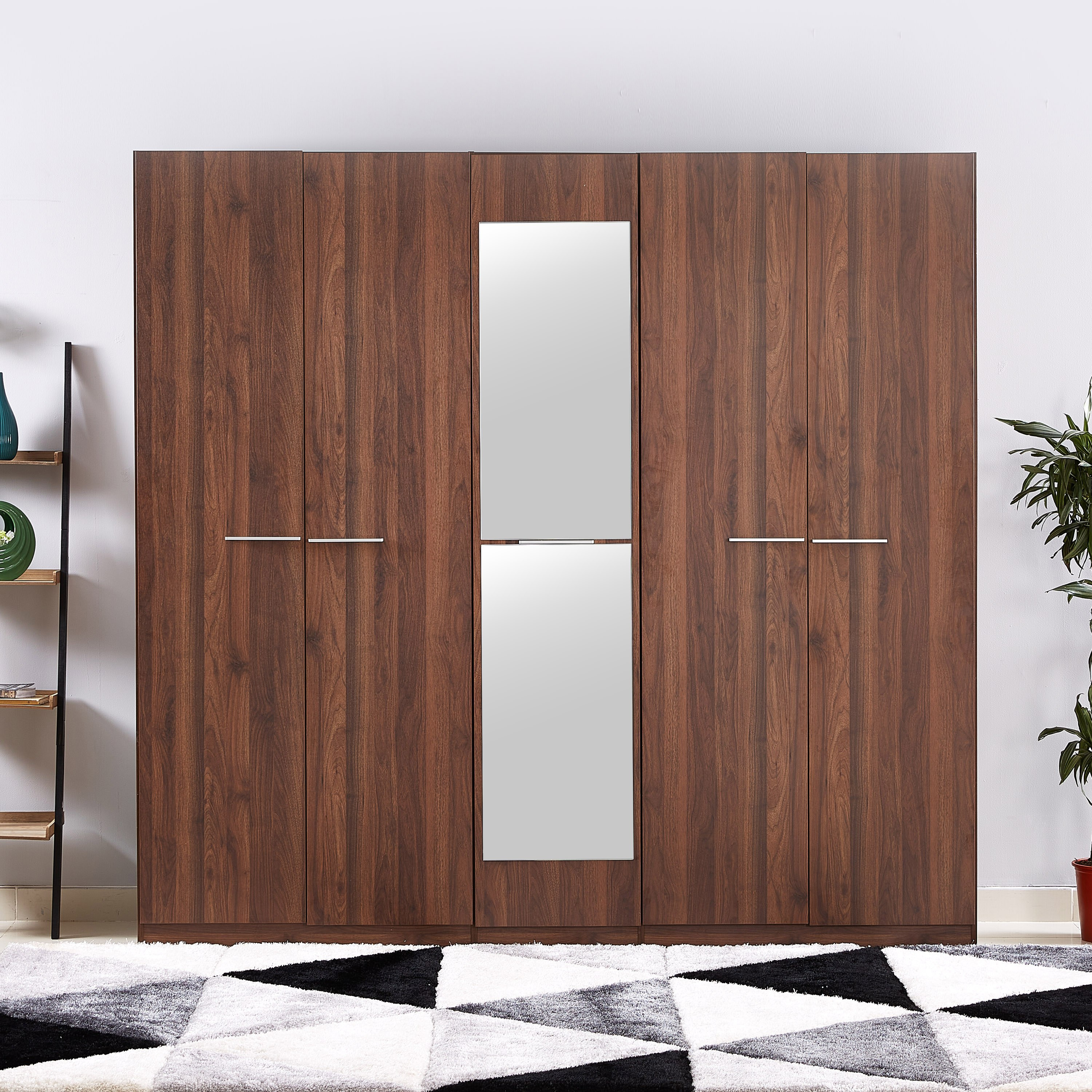 خزانة ملابس 5 أبواب مع مرآة - فيونا من موڤو-hbxfurniture-wardrobes-image-2