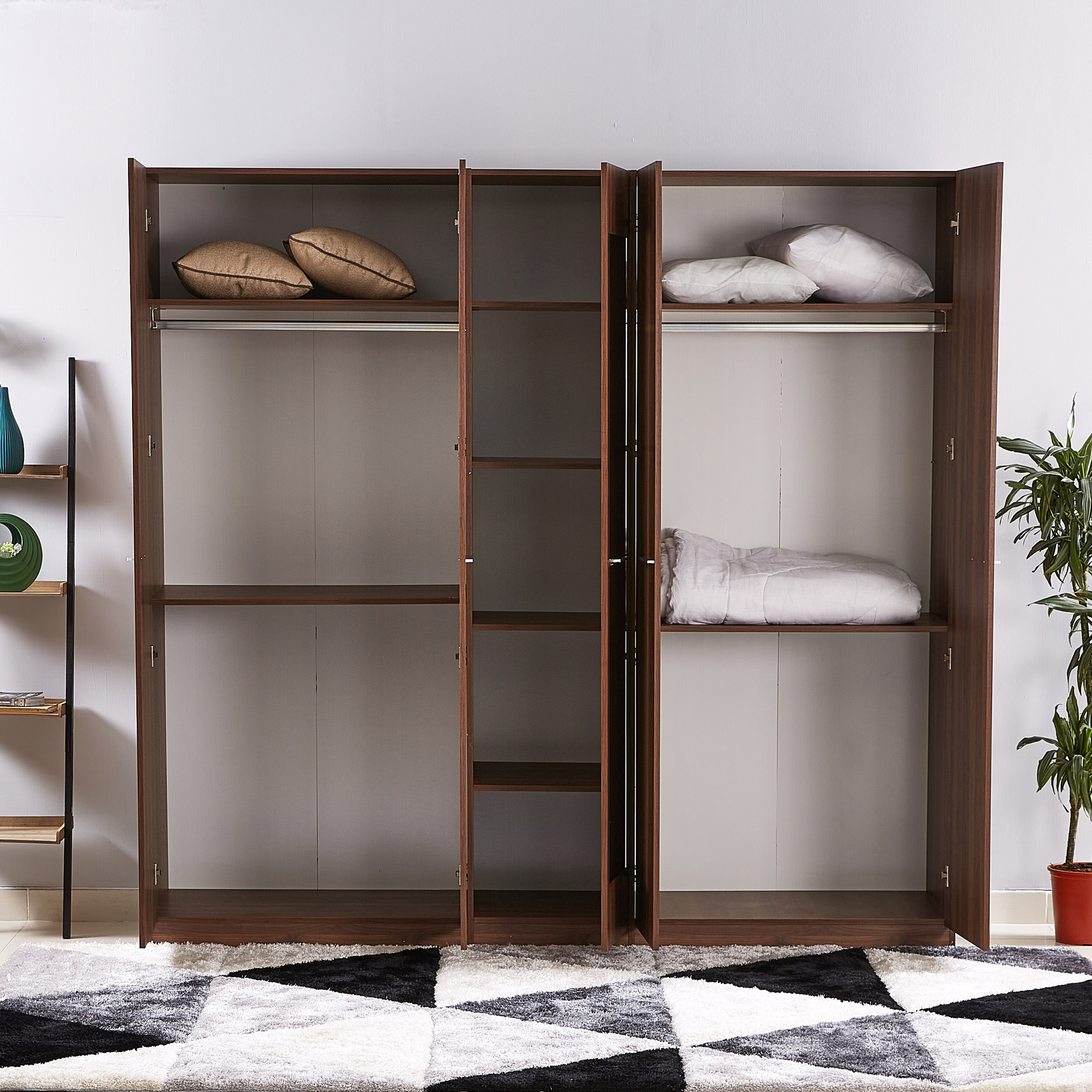 خزانة ملابس 5 أبواب مع مرآة - فيونا من موڤو-hbxfurniture-wardrobes-image-3