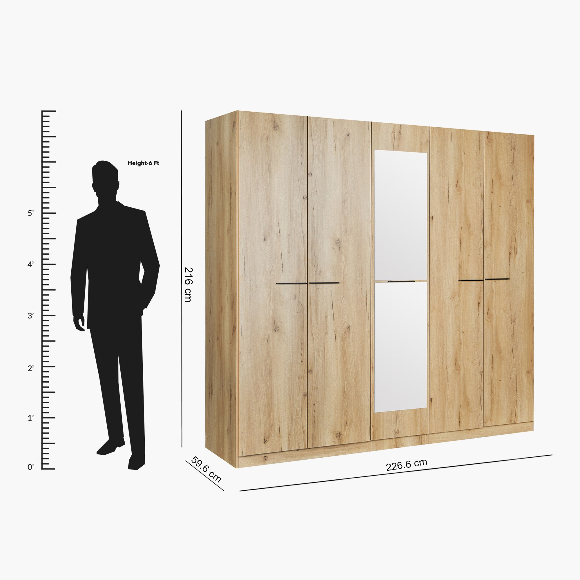 خزانة ملابس بـ5 أبواب مع مرآة من ستوكهولم-hbxfurniture-wardrobes-image-9
