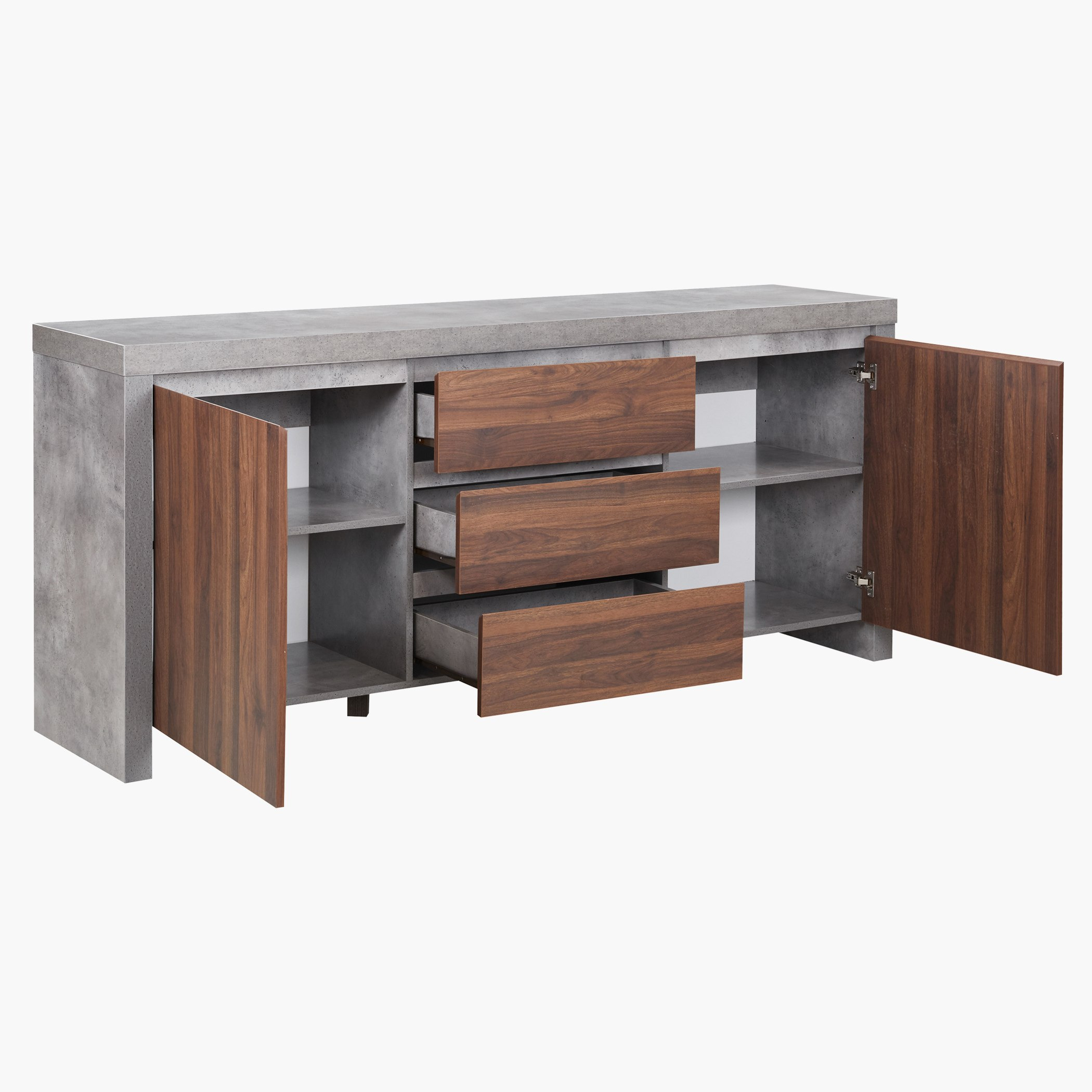 وحدة تخزين جانبية ببابين مع درجين من منهاتن-hbxfurniture-diningroom-buffetsandsideboards-image-3