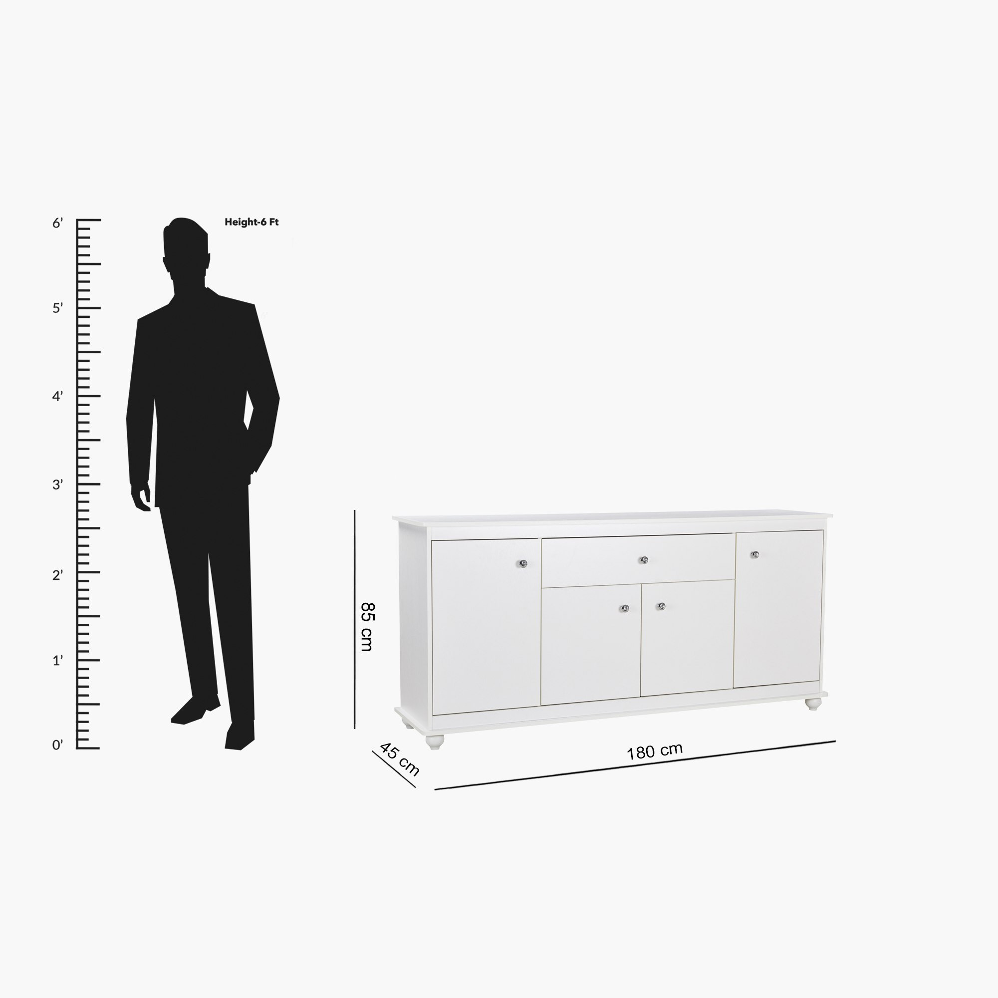Sofia 4-Door Sideboard with 1-Drawers-hbxfurniture-diningroom-buffetsandsideboards-image-7