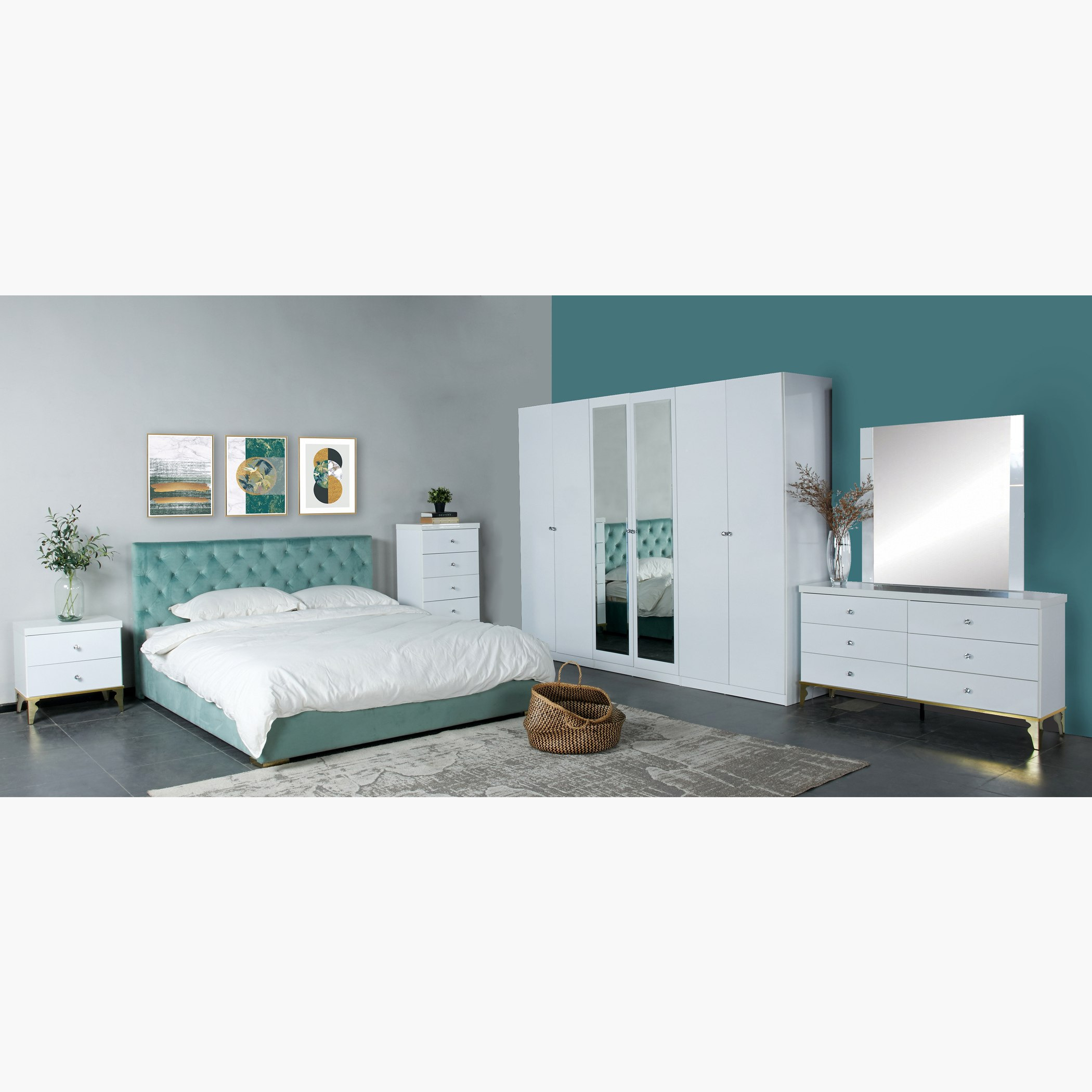وحدة تخزين بـ5 أدراج من أورو-hbxfurniture-dressersandchests-chestofdrawers-image-7