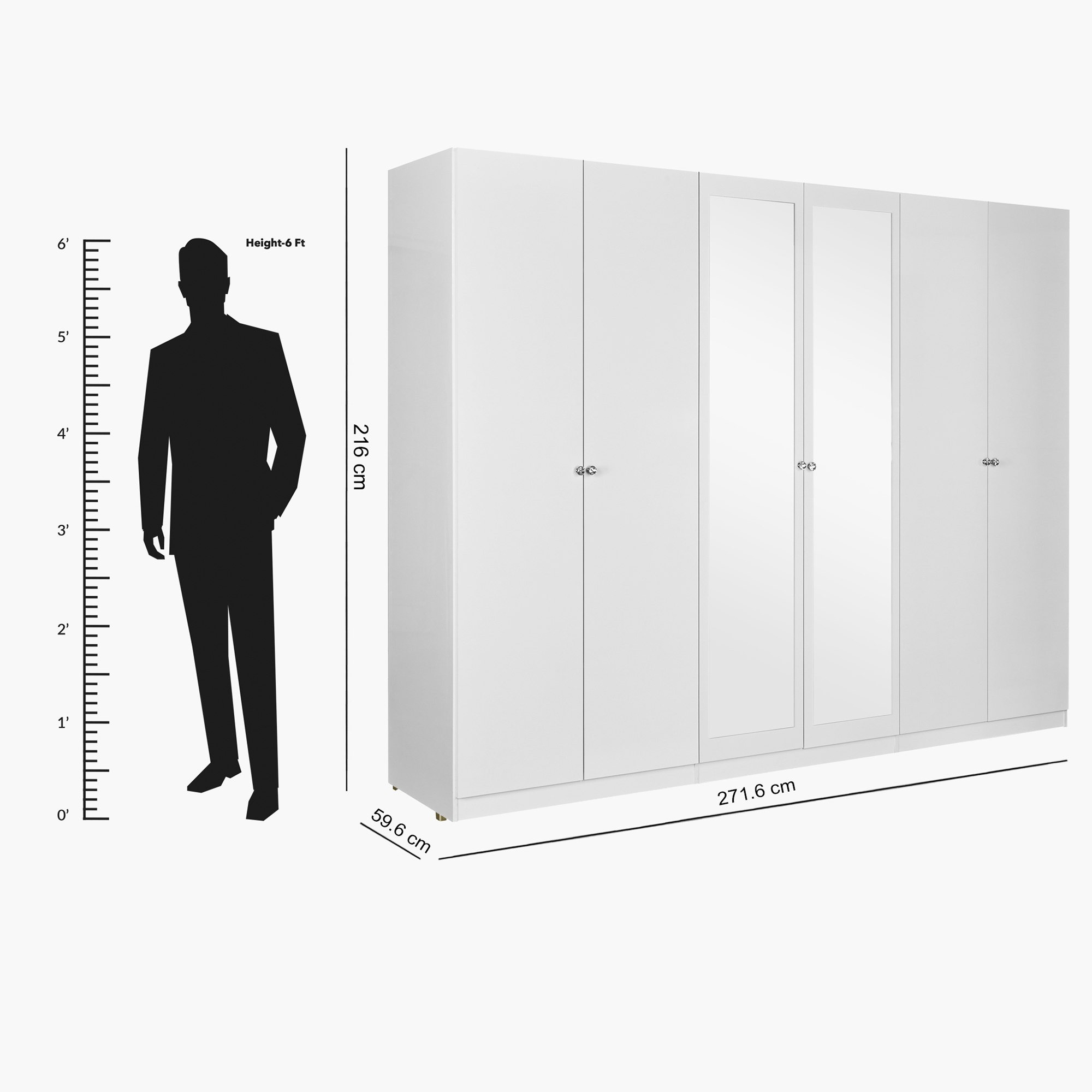 خزانة ملابس 6 أبواب ومرآتين من أورو-hbxfurniture-wardrobes-image-8