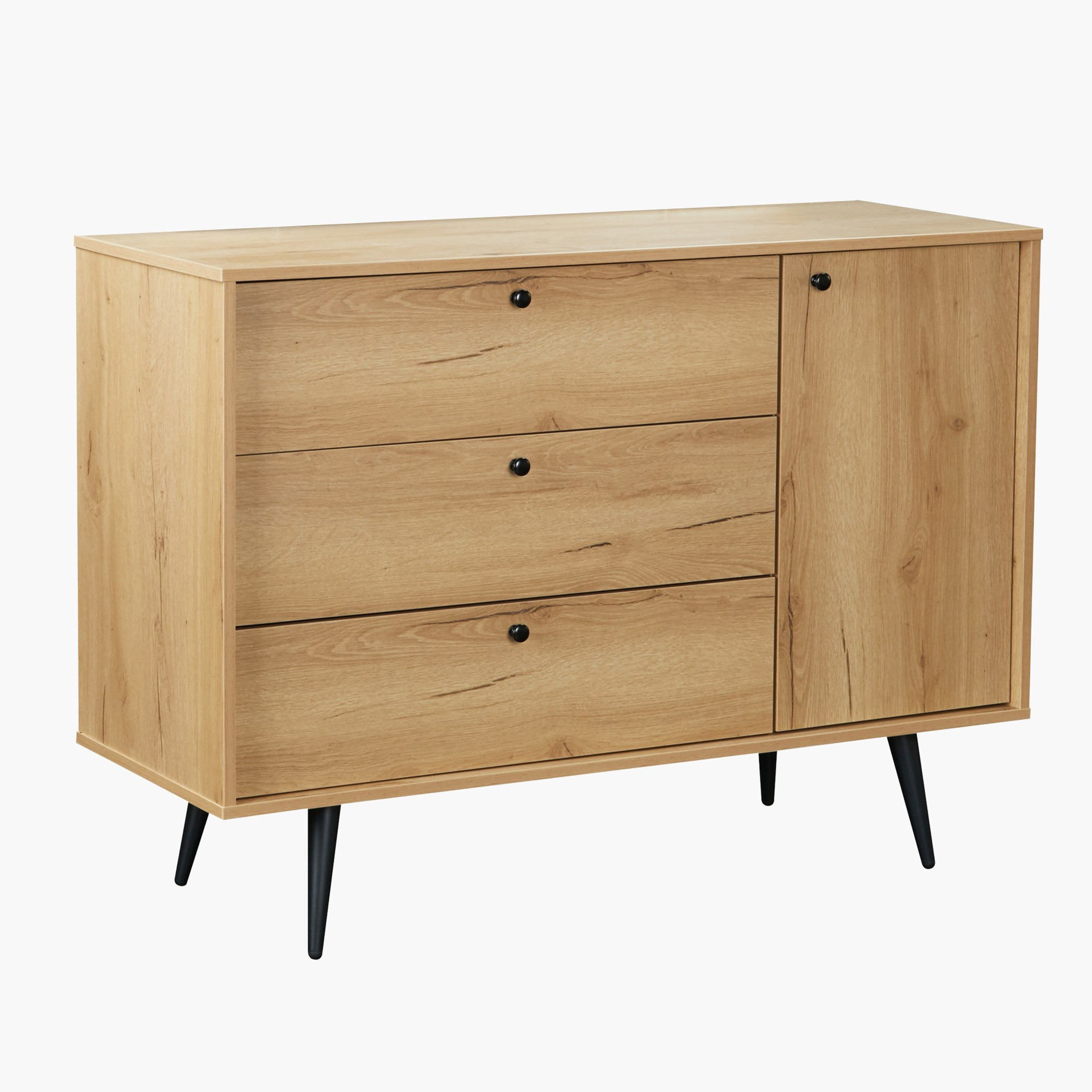 Stockholm 3-Drawer 1-Door Dresser without Mirror-hbxfurniture-bedroom-dressersandmirrors-image-1