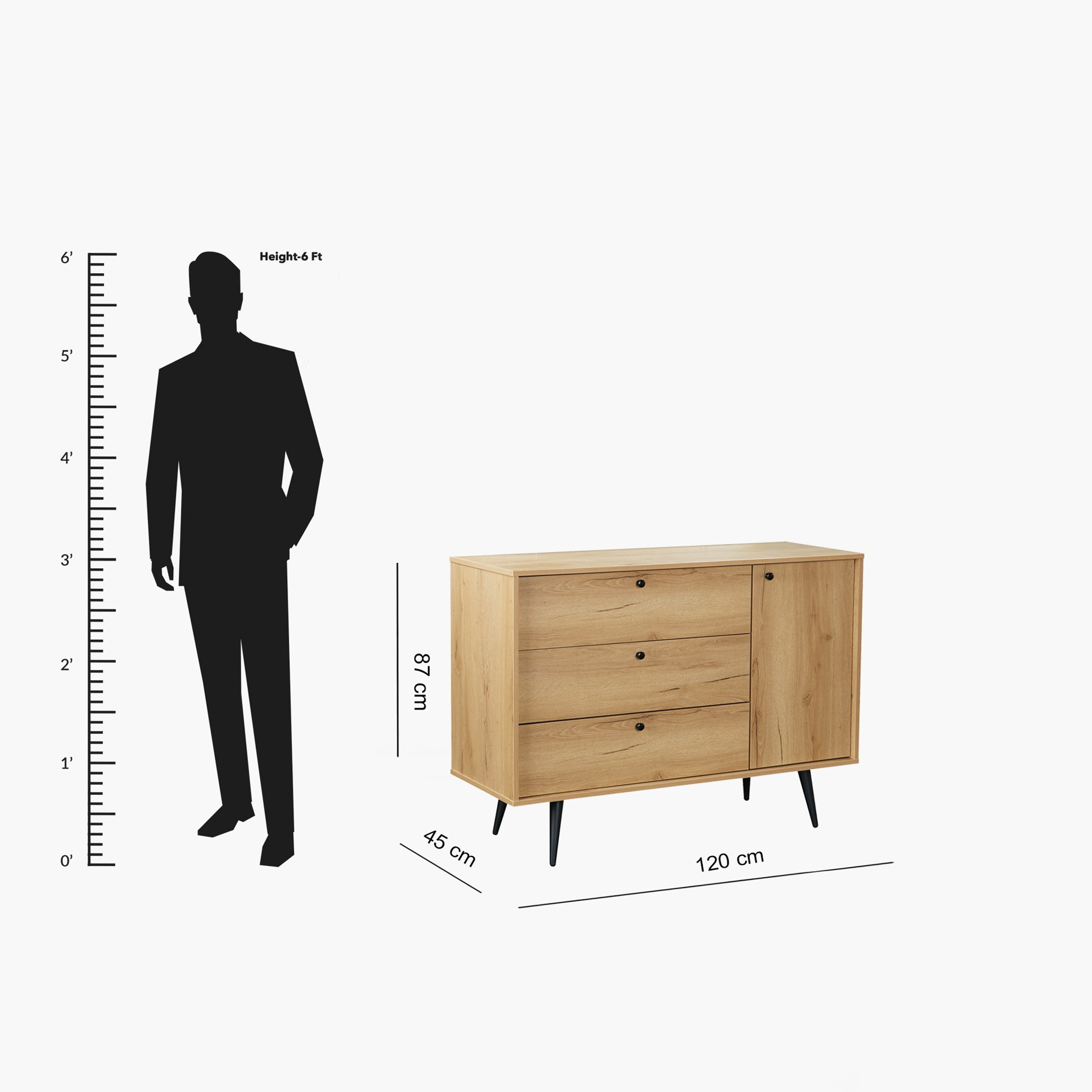 Stockholm 3-Drawer 1-Door Dresser without Mirror-hbxfurniture-bedroom-dressersandmirrors-image-7