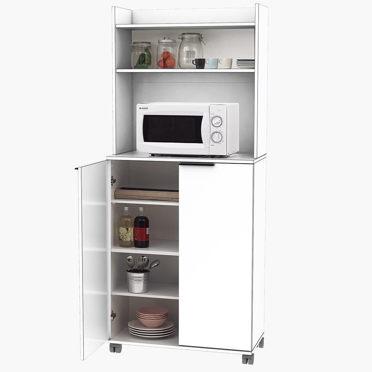 حامل ميكروويف متعدد الإستخدام من بودروم-hbxfurniture-diningroom-buffetsandsideboards-image-1