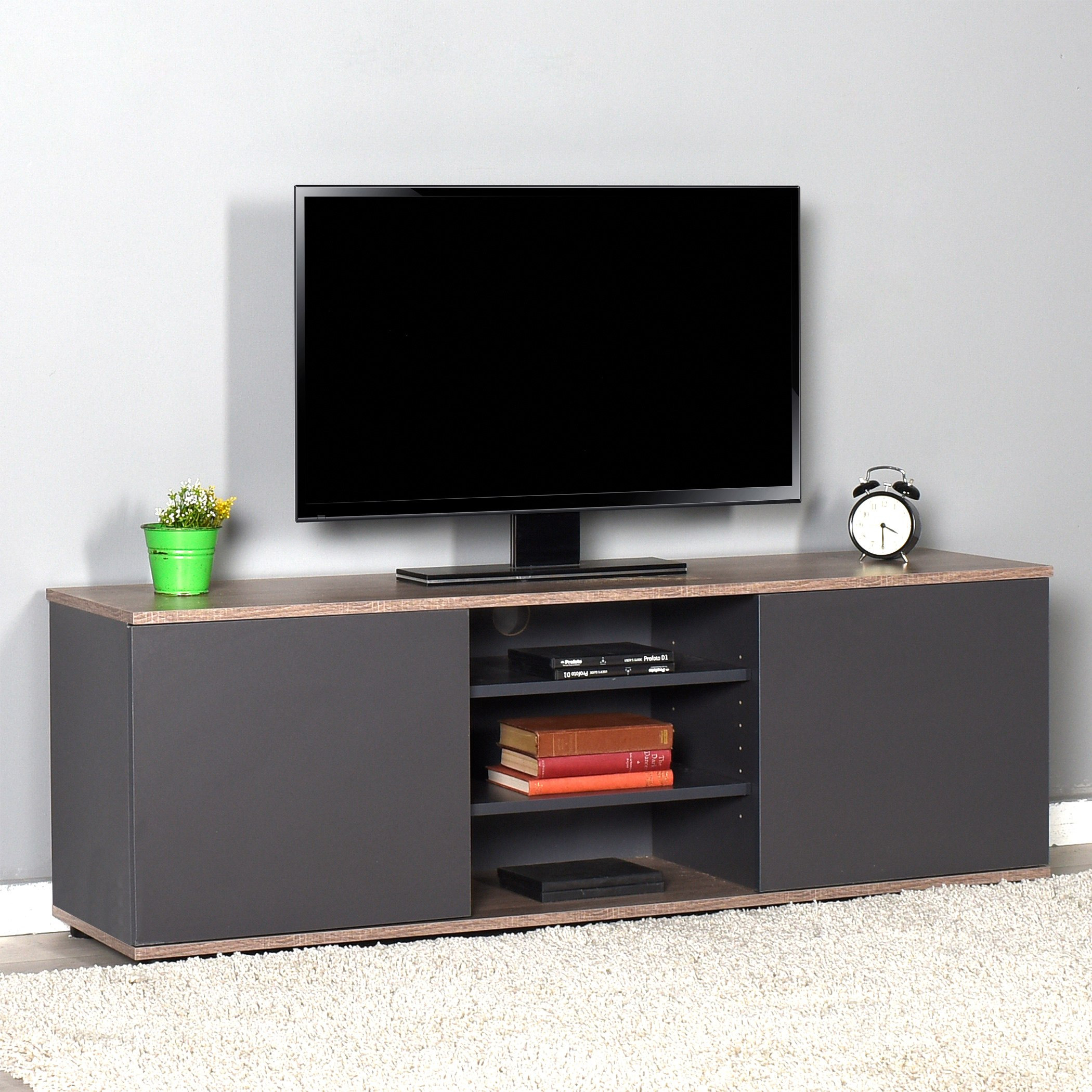 Bodrum 2-Door Low TV Unit for TVs up to 55 inches-hbxlivingroom-mediaunitsandstorage-tvunits-image-1