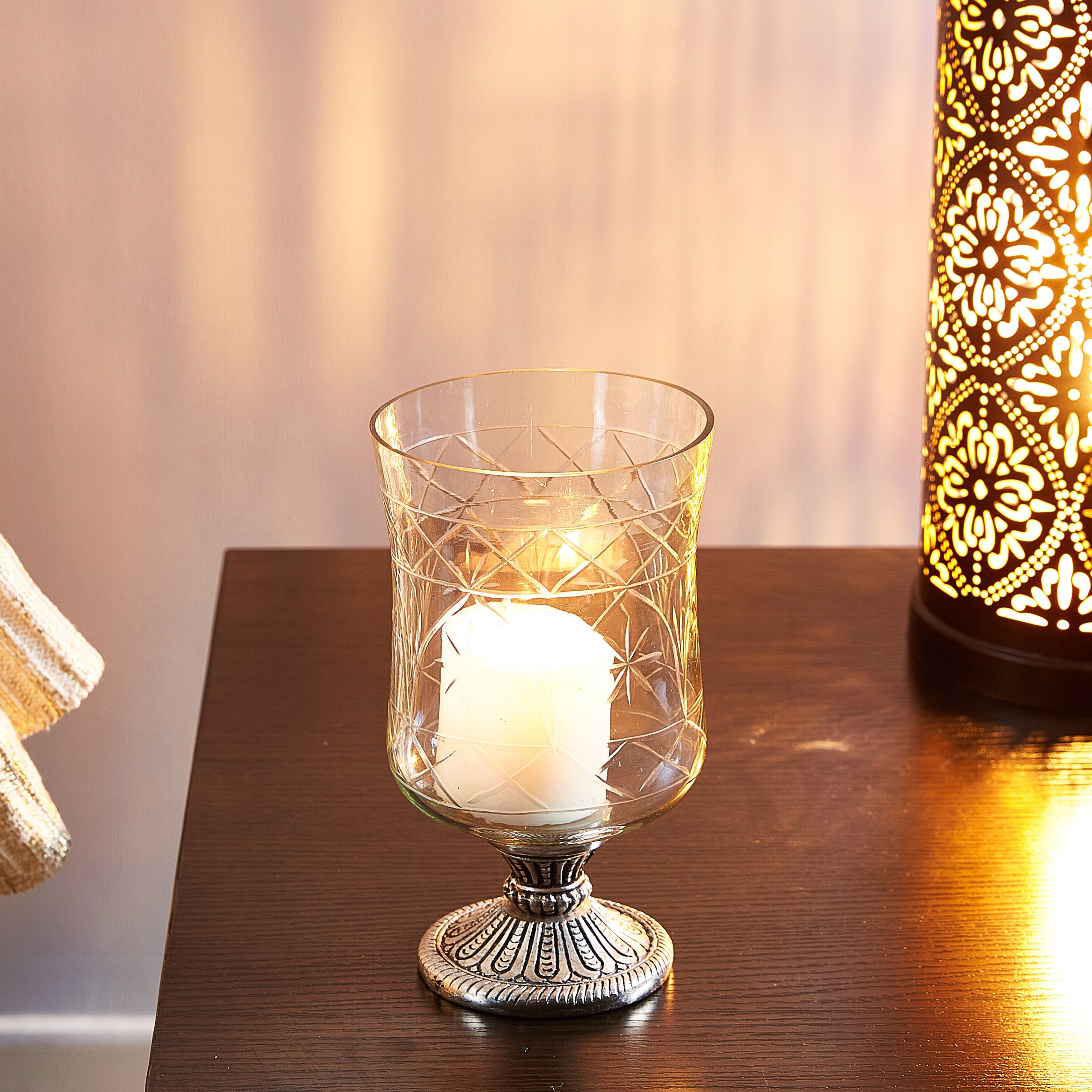 Oslo Geometric Patterned Candle Holder-hbxlivingroom-decorandaccessories-candleholders-image-1