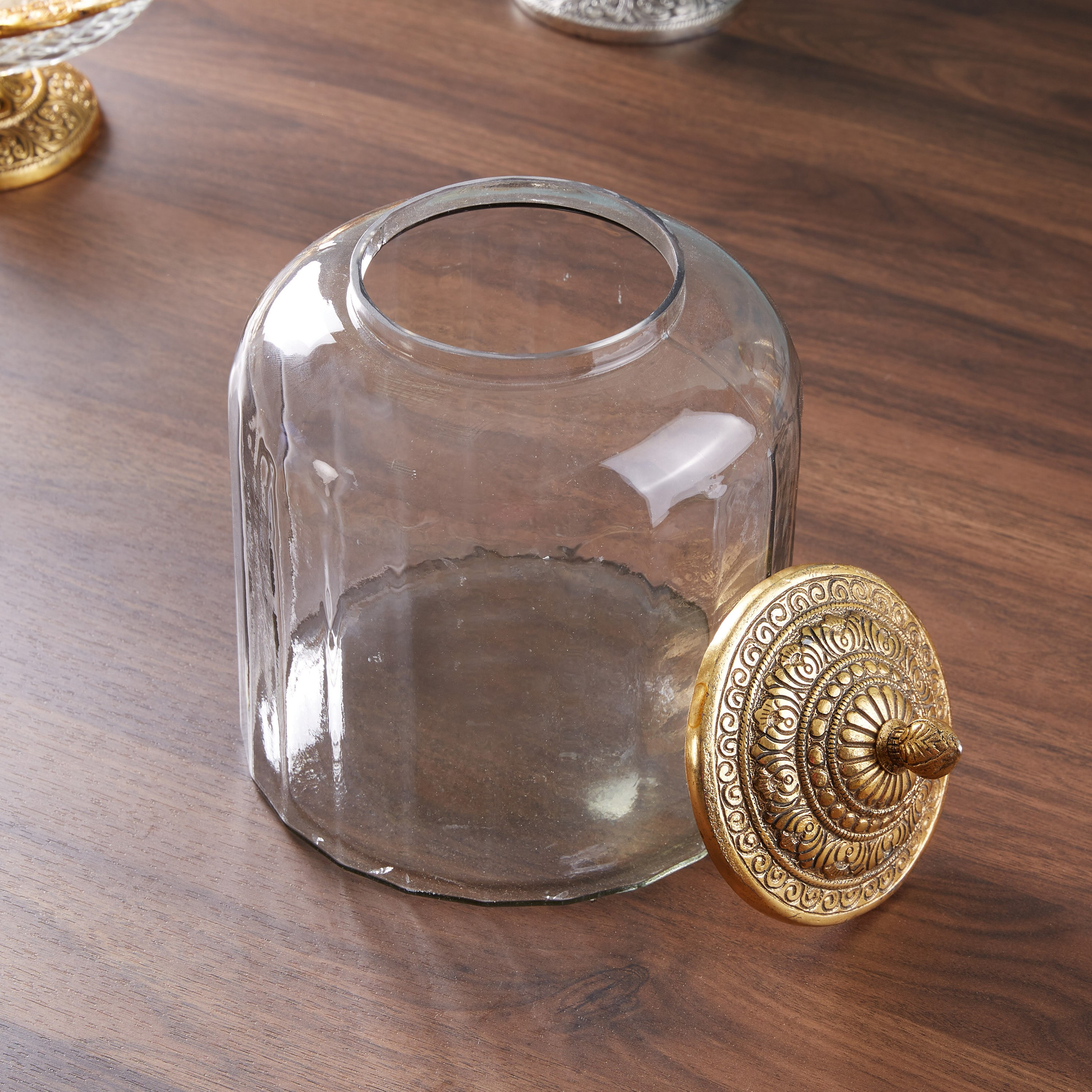 جرة تخزين مع غطاء معدني من أردن-hbxdecorandfurnishings-homeaccessories-storage-image-2