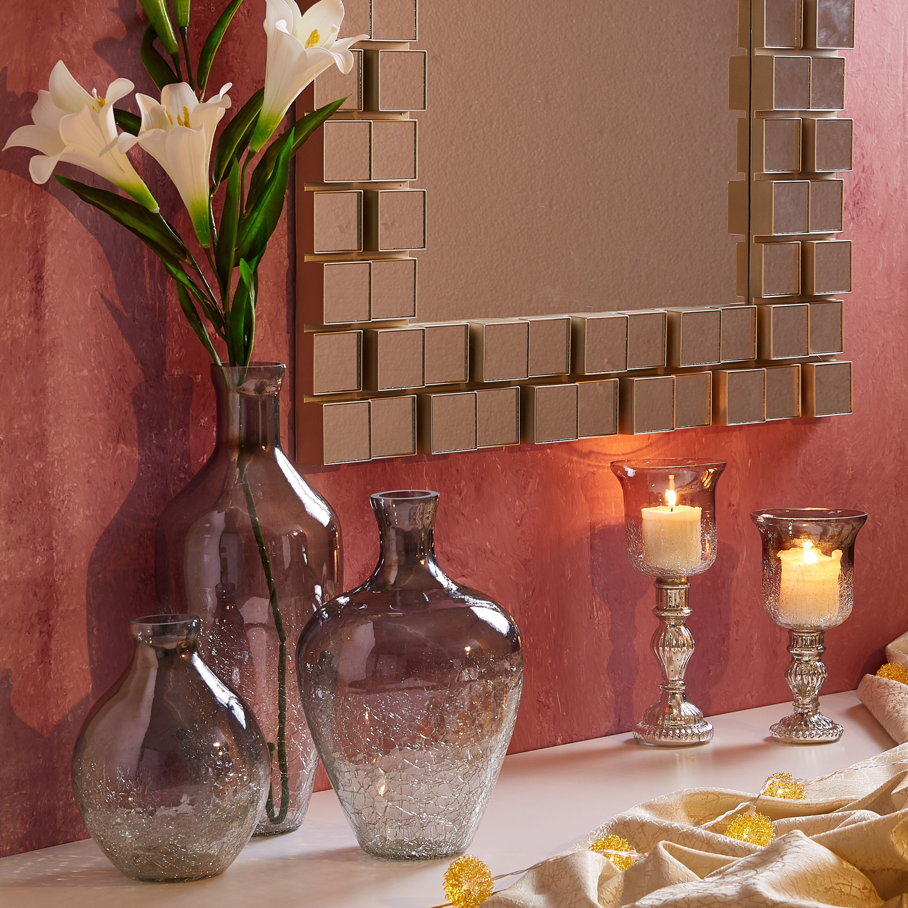 حامل شموع زجاجي من جلينت - طقم من قطعتين-hbxlivingroom-decorandaccessories-candleholders-image-4