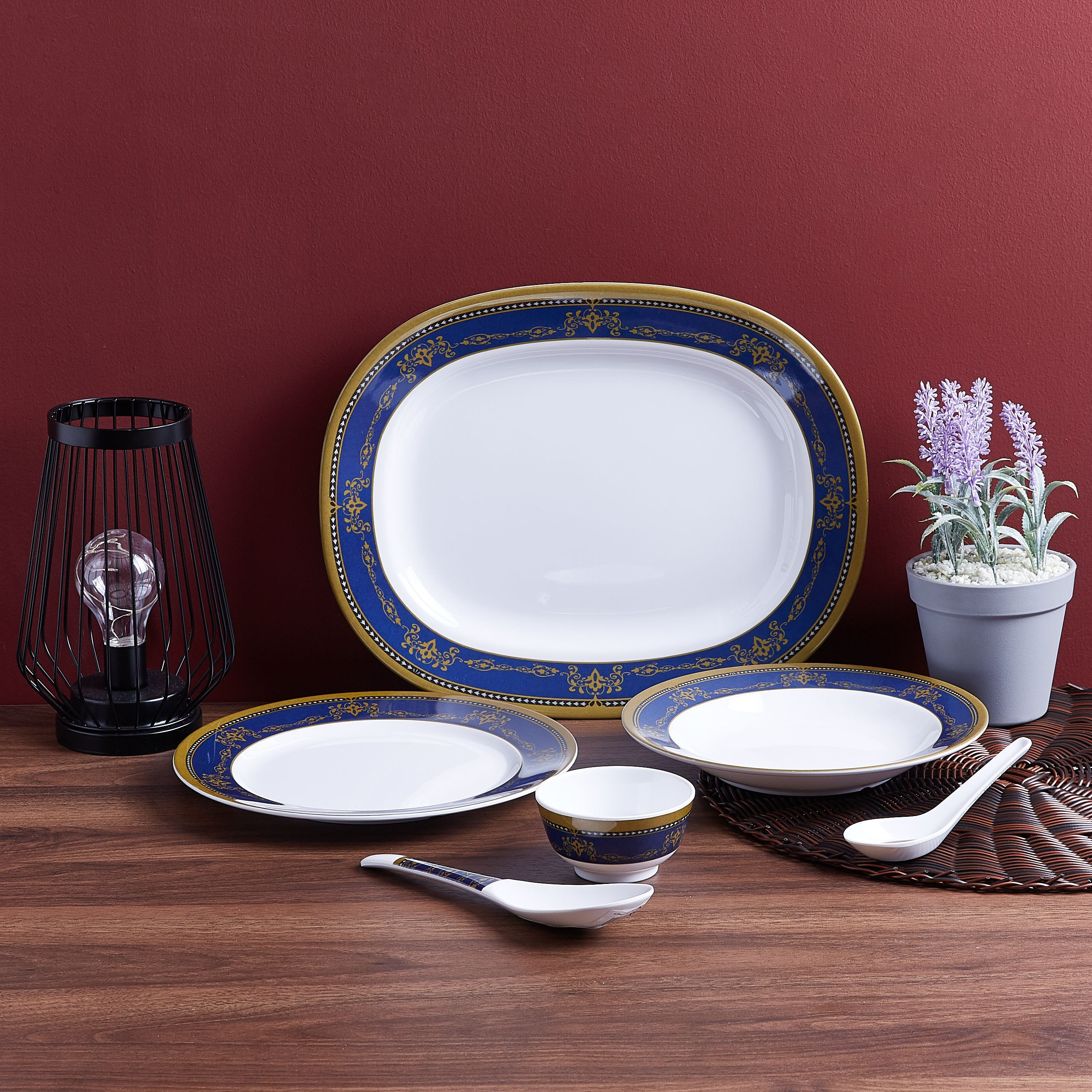 Grand Rectangular Plate - 35x28 cm-hbxdecorandfurnishings-tabletop-crockery-image-4