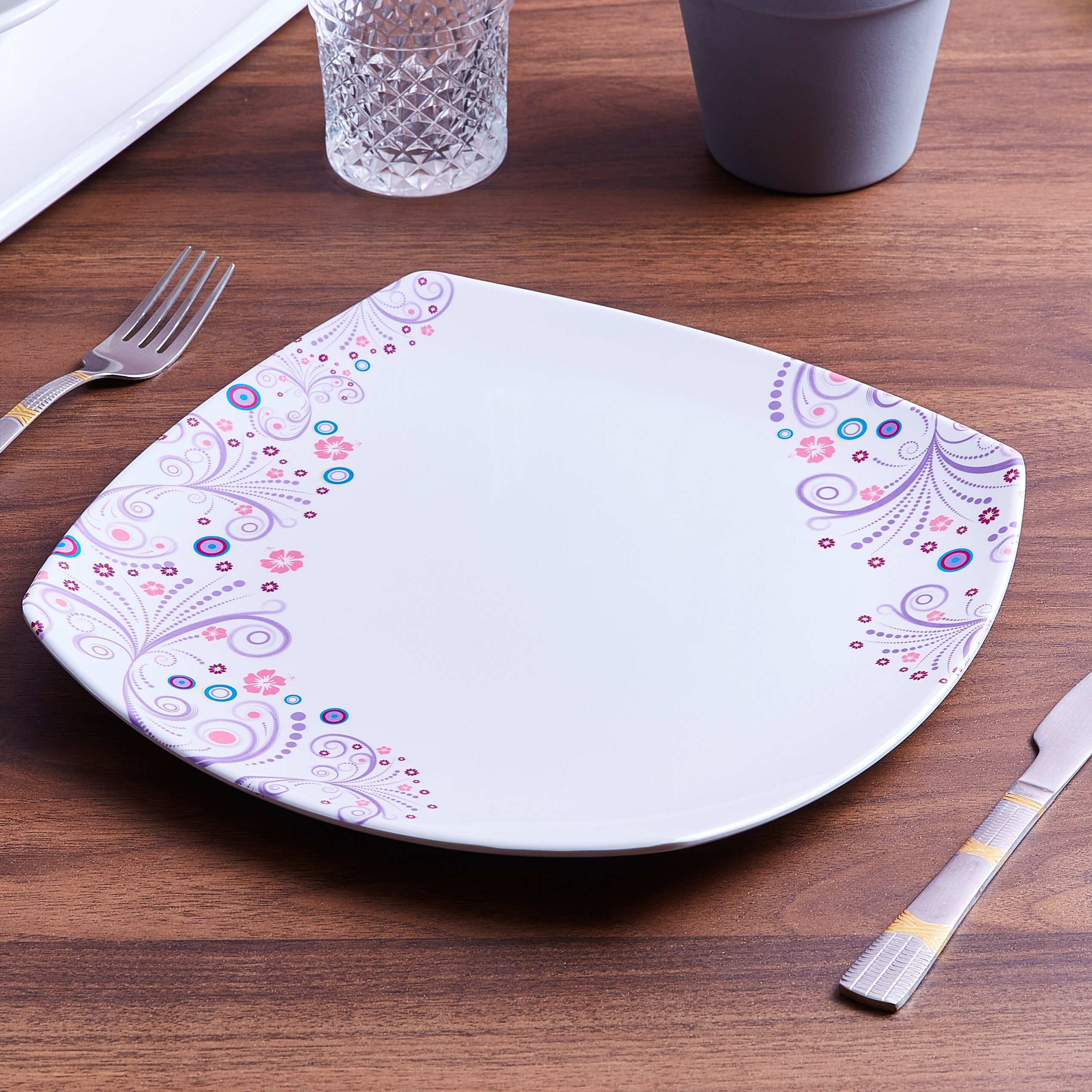 صحن مربّع بطبعات ميموزا - 27 سم-hbxhomeware-hbxkitchen-image-1