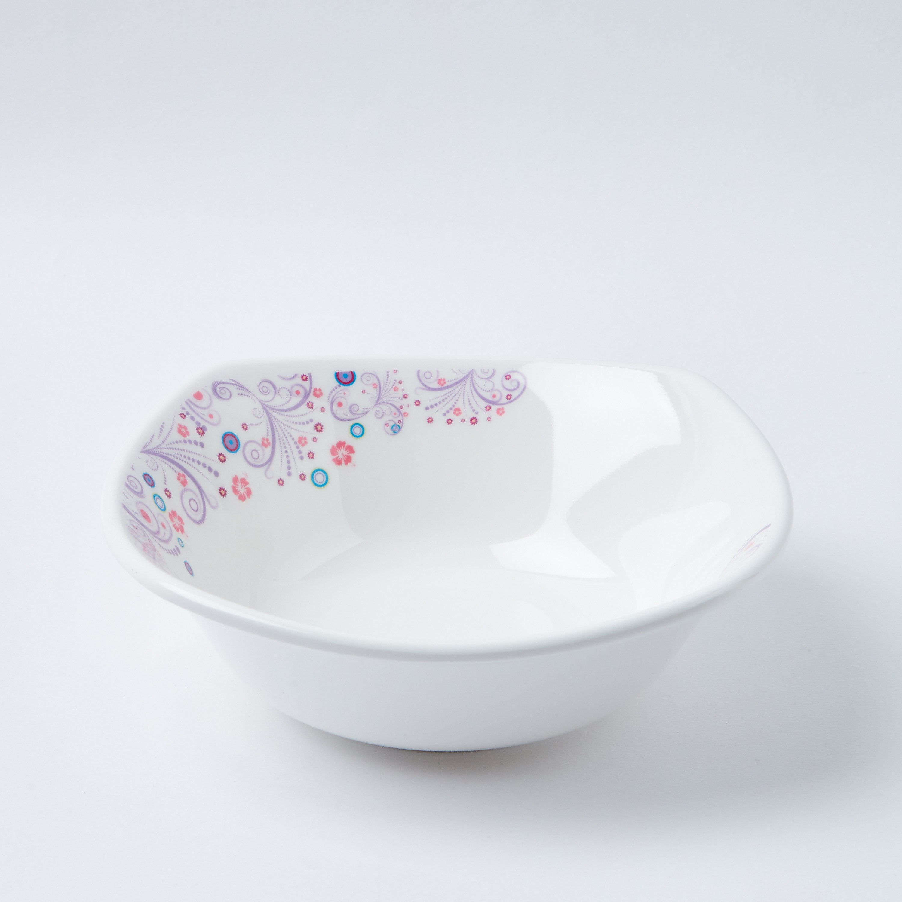 وعاء مربّع بطبعات ميموزا - 18 سم-hbxdecorandfurnishings-tabletop-serveware-image-3