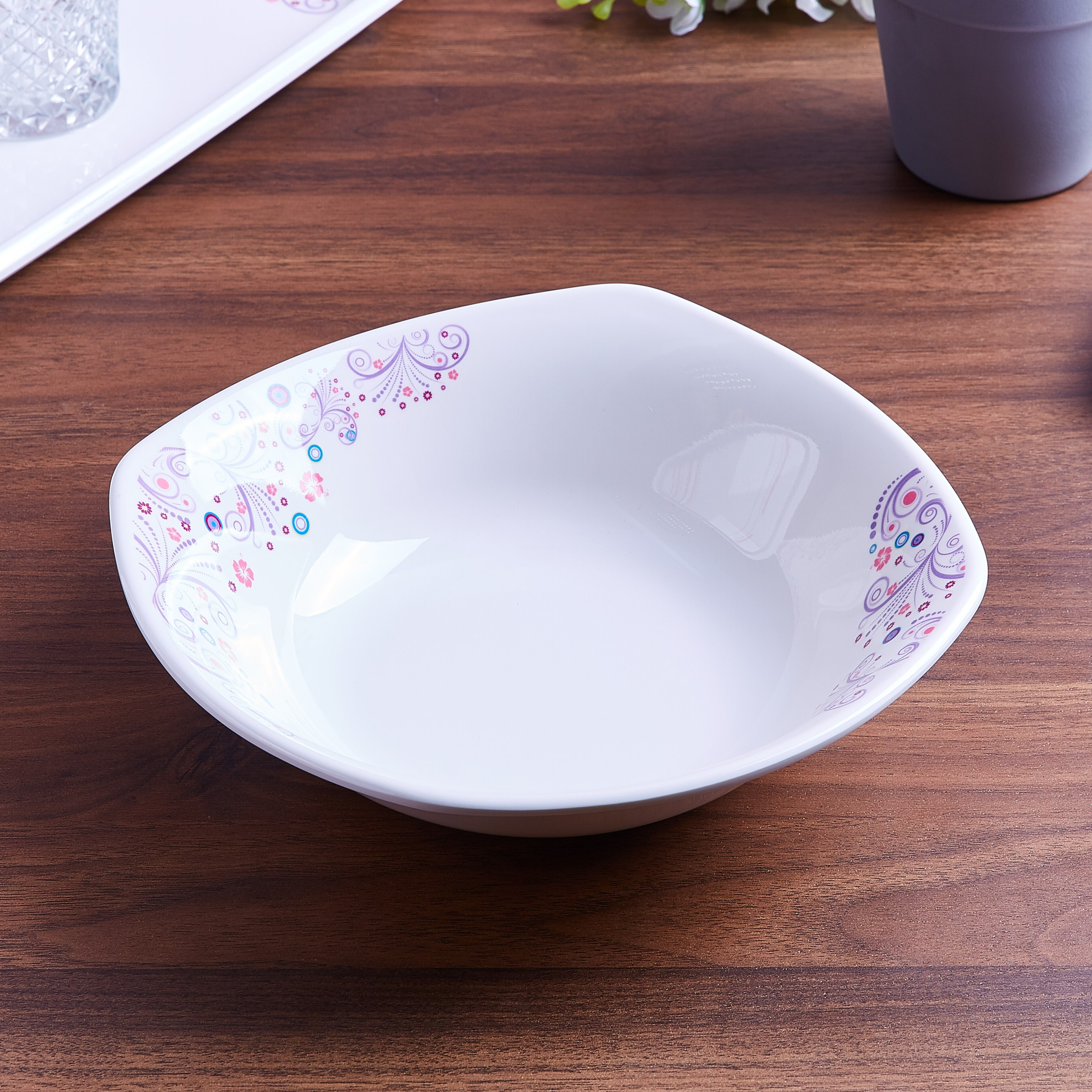 صحن سلطة  مربع الشكل من ميموزا - 23 سم-hbxdecorandfurnishings-tabletop-serveware-image-1
