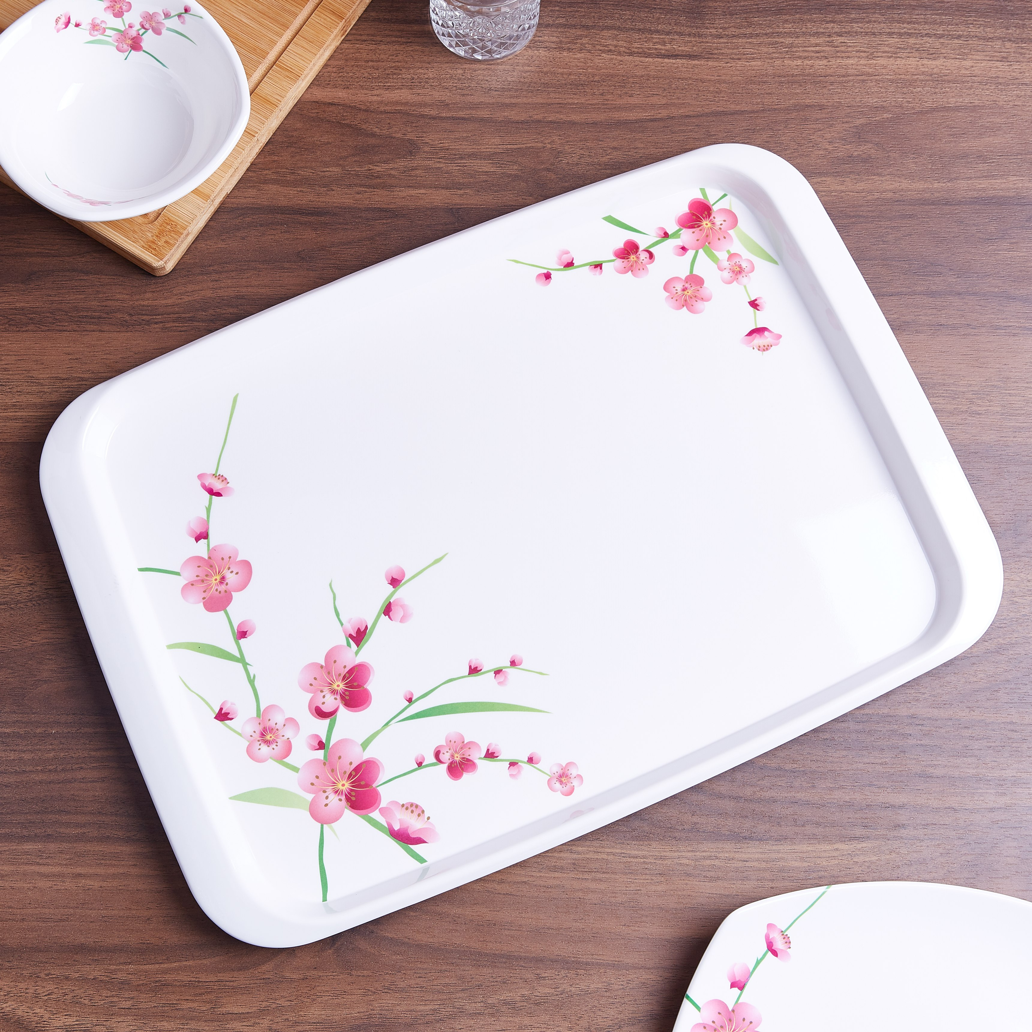 صينية مستطيلة بطبعات زهرة الربيع-hbxhomeware-hbxkitchen-image-1