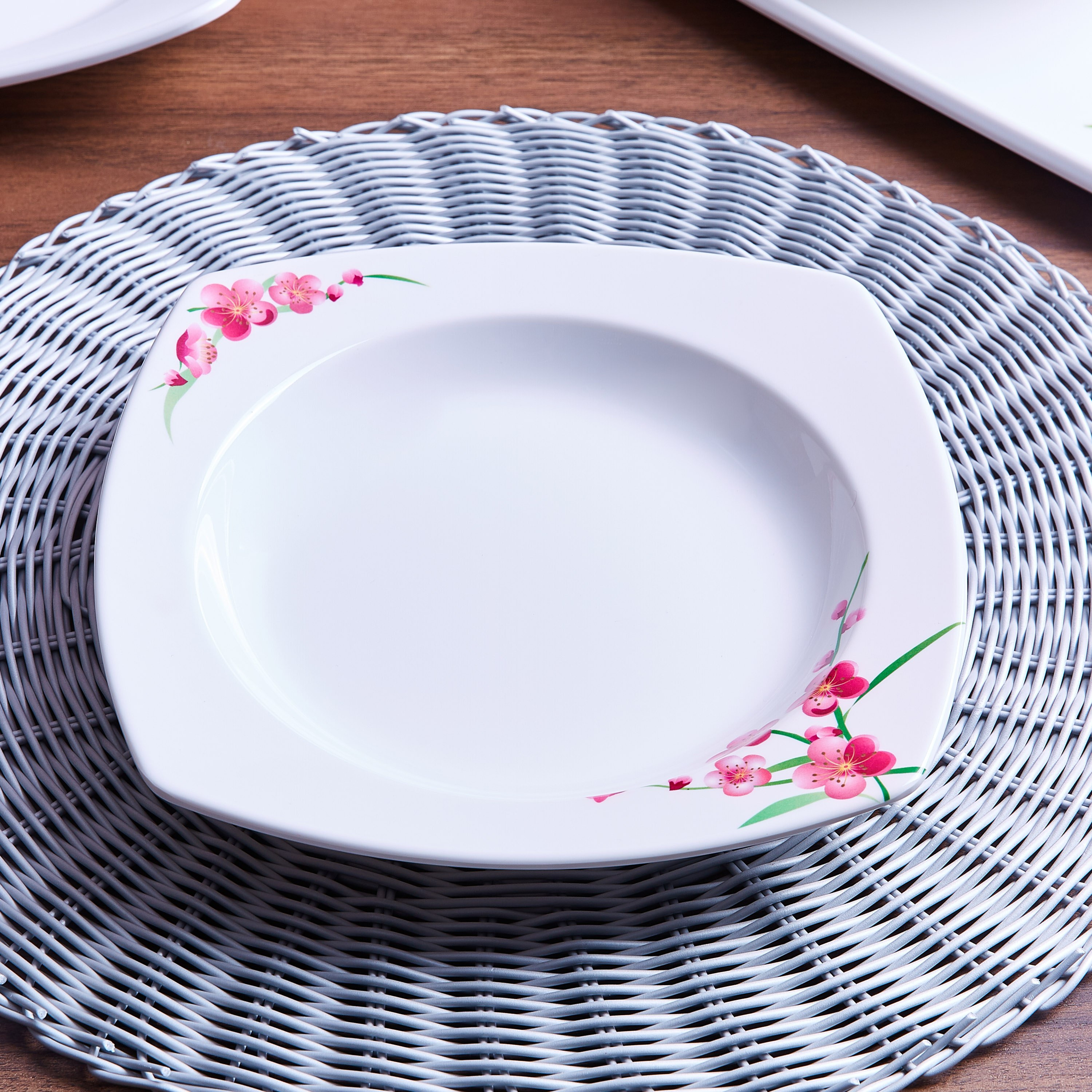 صحن حساء مربع الشكل سبرينج بلسم - 20 سم-hbxdecorandfurnishings-tabletop-crockery-image-1