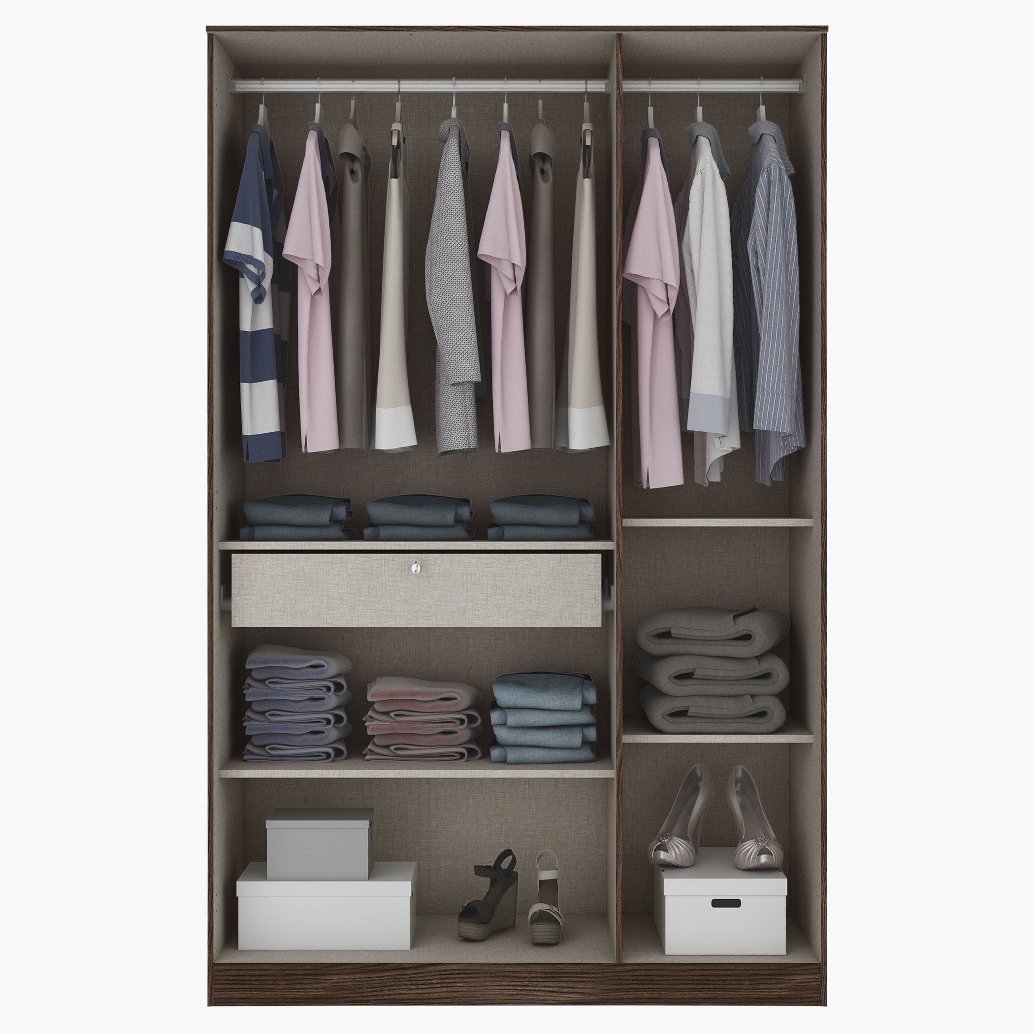 خزانة ملابس 3 أبواب بمرآة - ريو من موڤو -hbxfurniture-wardrobes-image-2