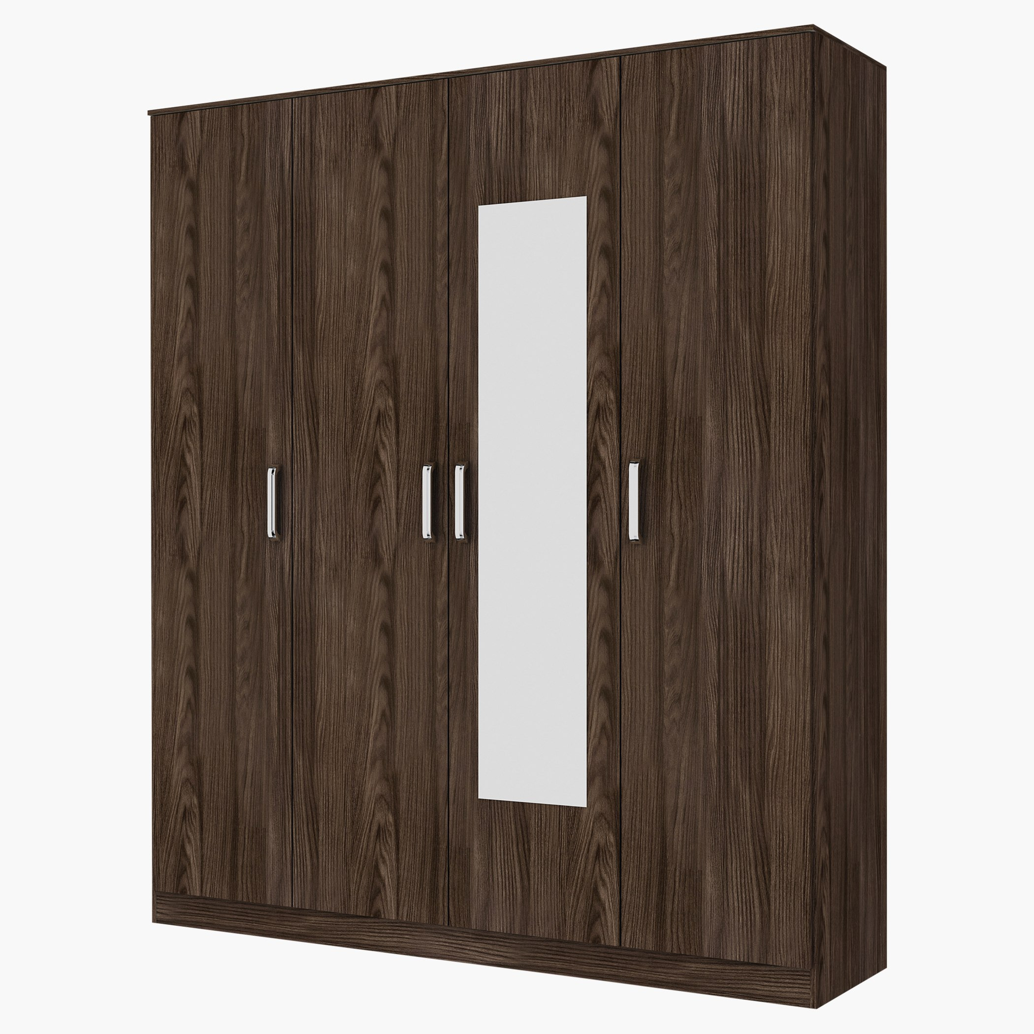 خزانة ملابس 4 أبواب مع مرآة - ريو من موڤو -hbxfurniture-wardrobes-image-1
