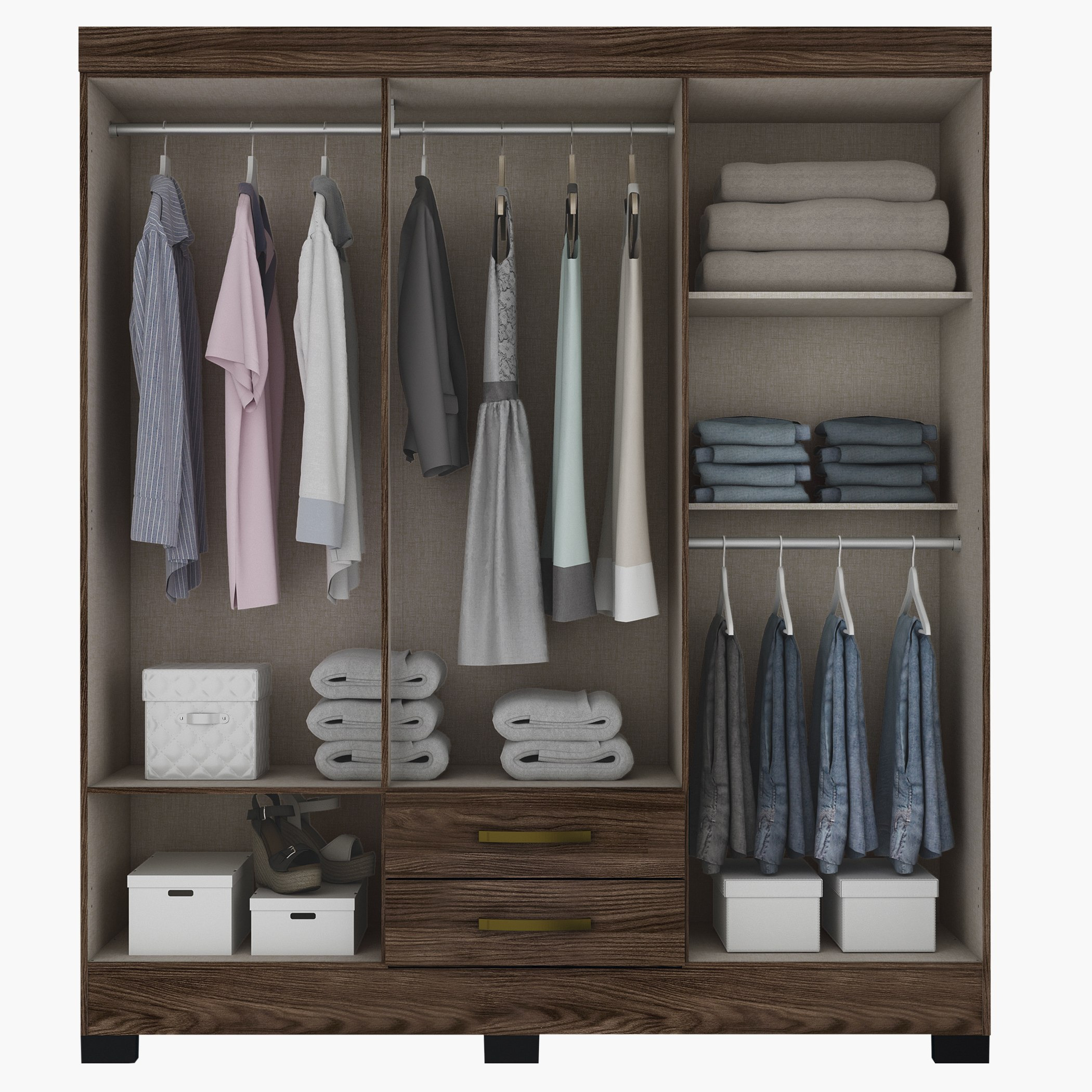خزانة ملابس 6 أبواب ودرجين - سلفادار من موڤو -hbxfurniture-wardrobes-image-2
