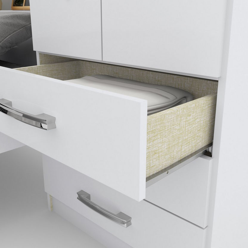 Compact Single Bed with Wall Cabinet - 90x190 cm-Single-image-8