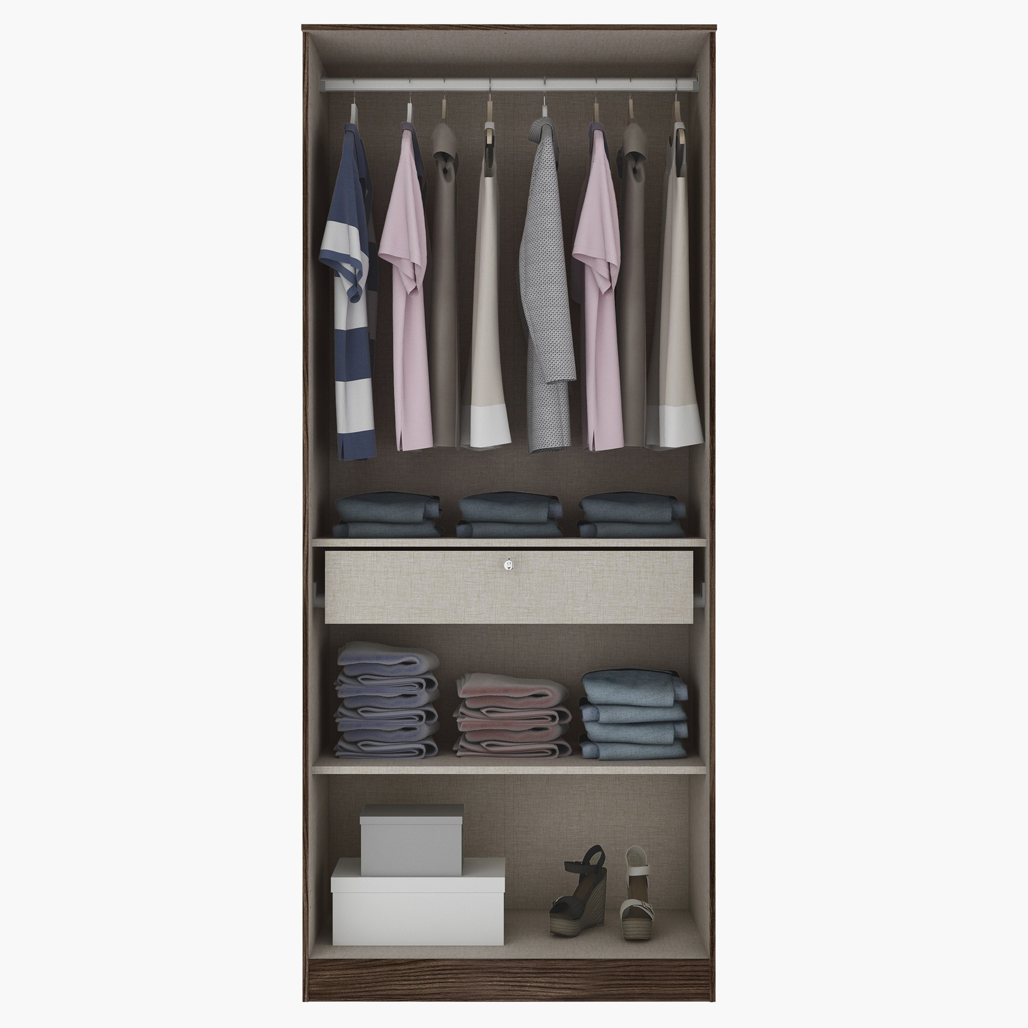 خزانة ملابس ببابين ومرآة - ريو من موڤو -hbxfurniture-wardrobes-image-2