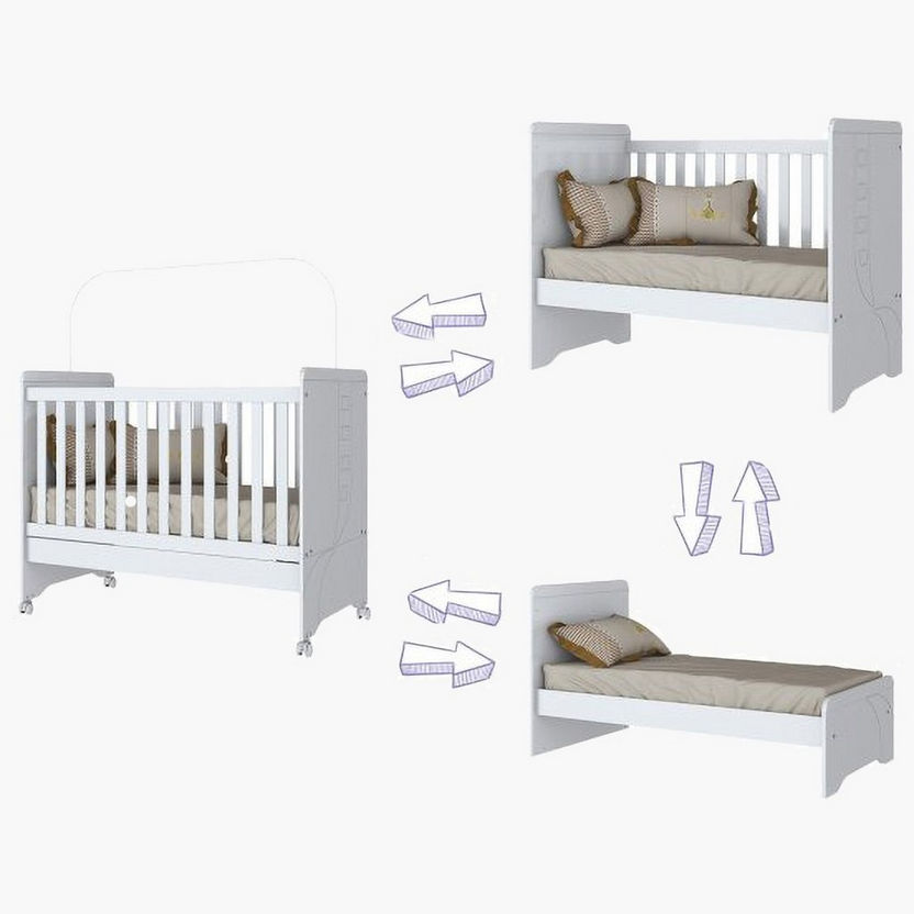 Cody 3-in-1 Convertible Baby Crib - 70x130 cm-Toddler-image-5