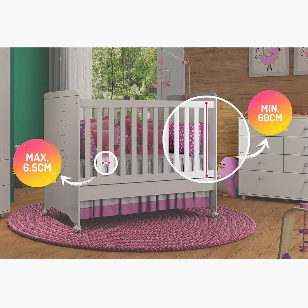 Cody 3-in-1 Convertible Baby Crib - 70x130 cm-hbxfurniture-bedsandbedsets-beds-toddler-image-7