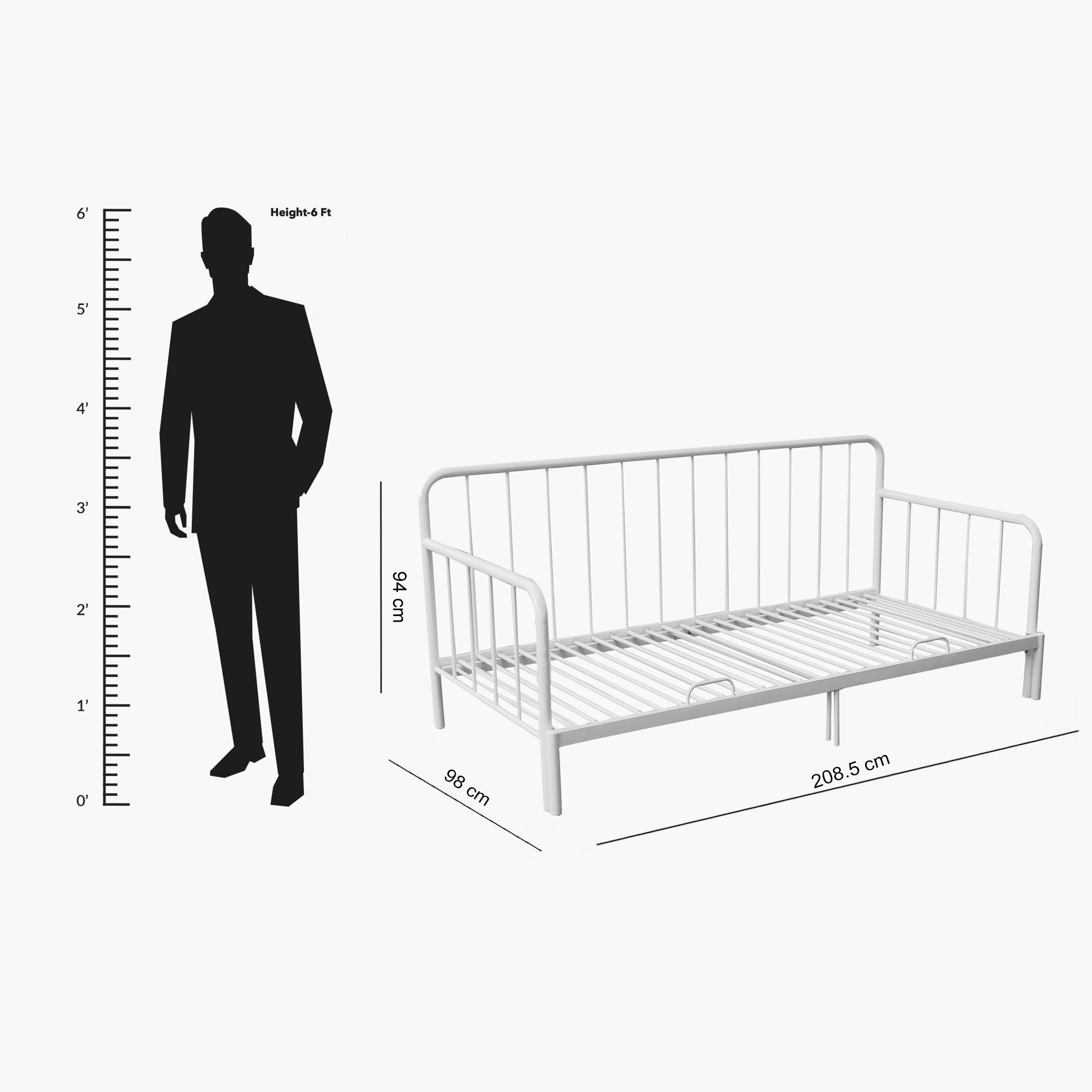 سرير نهاري قابل للتّمديد من دوماير -( قابل لتمدد من 90 الى 180 سم)-hbxbedroom-bedsandbedsets-daybeds-image-9