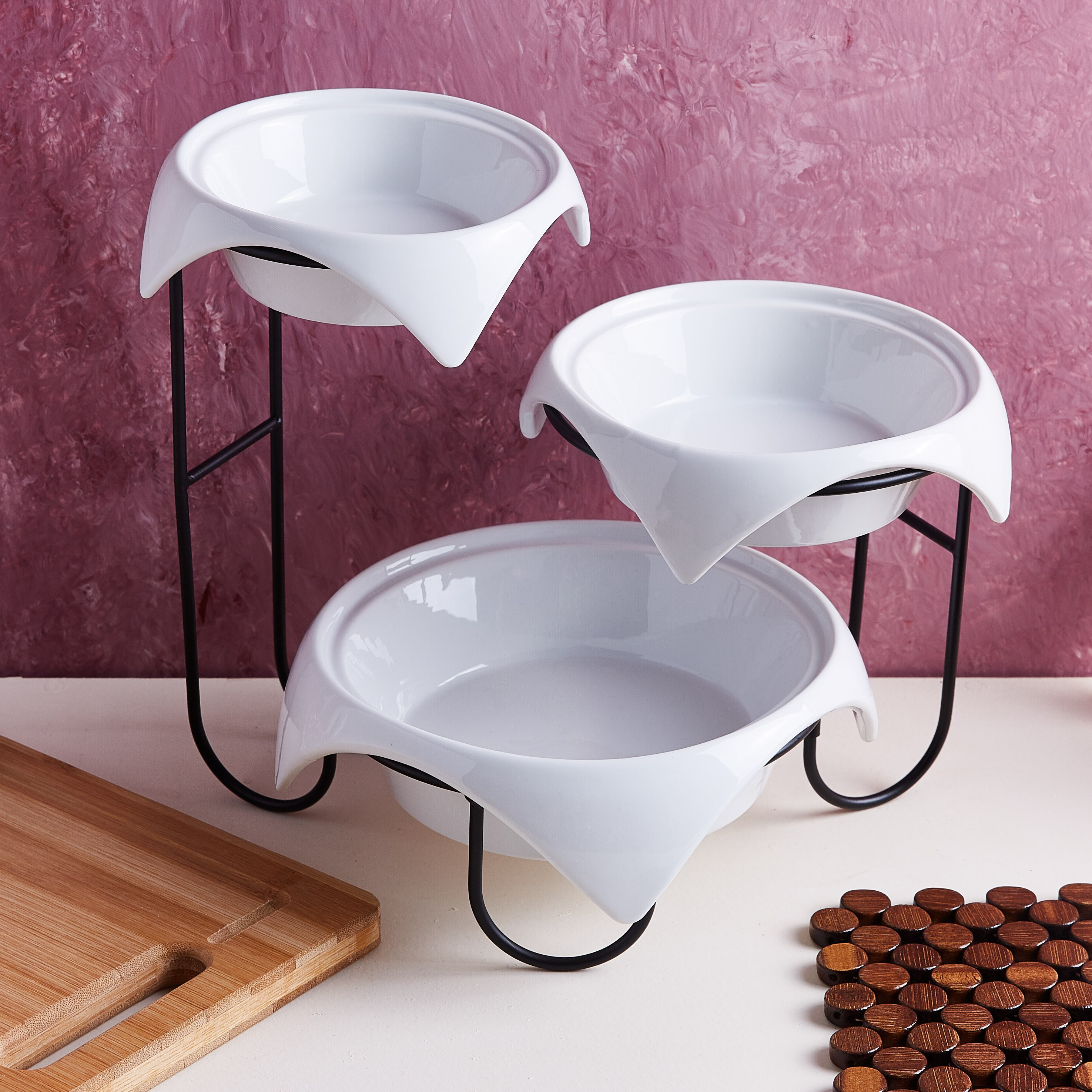 3 أوعية تقديم مستديرة وحامل-hbxdecorandfurnishings-tabletop-serveware-image-1