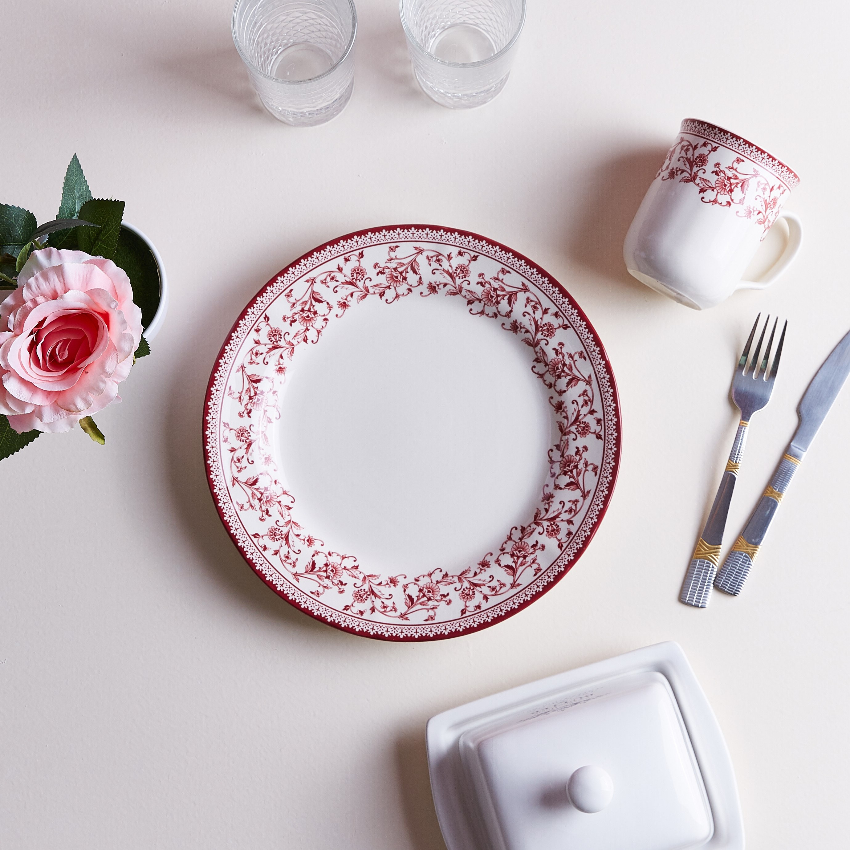 صحن عشاء أستر خزف من كلايتان - 26 سم-hbxdecorandfurnishings-tabletop-crockery-image-3