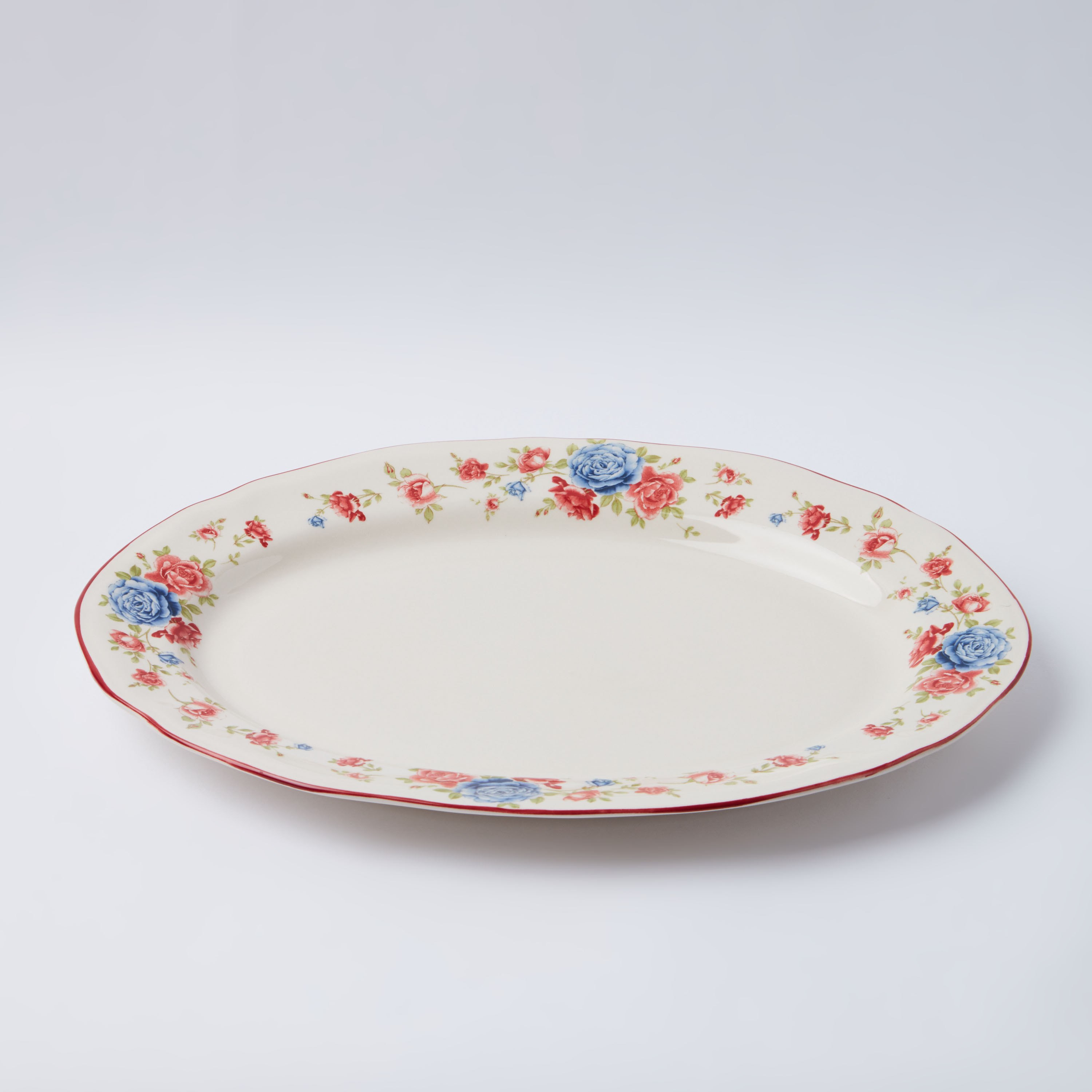 صحن بيضاوي بطبعات كوتاج روز من كلايتان- 36 سم-hbxdecorandfurnishings-tabletop-crockery-image-4