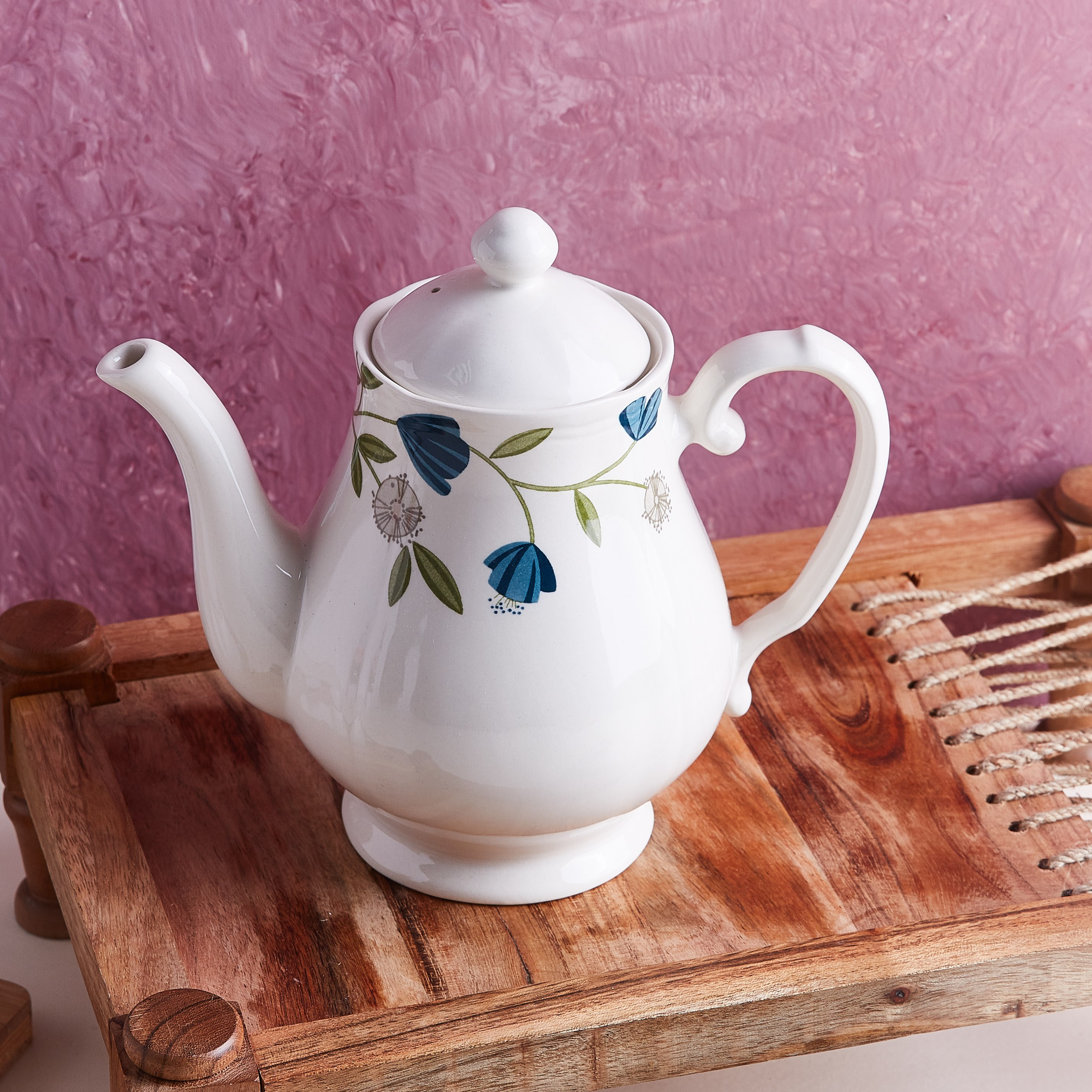 إبريق شاي بغطاء وطبعات أزهار إليجنت من كلايتان - 965 سم-hbxhomeware-diningandtabletop-coffeeandteasets-image-1
