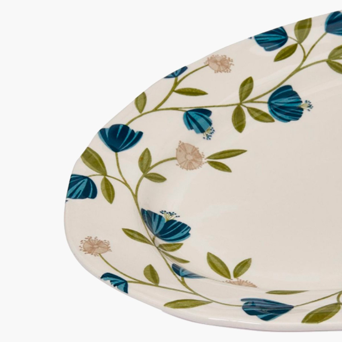 صحن بيضاوي من الخزف بتصميم زهري إليجانت من كلايتان - 36 سم-hbxdecorandfurnishings-tabletop-crockery-image-3