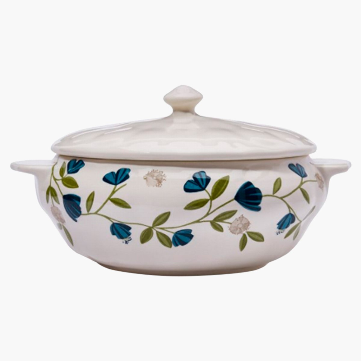 وعاء بغطاء بطبعات زهور إليجنت من كلايتن - 24 سم-hbxdecorandfurnishings-tabletop-serveware-image-1