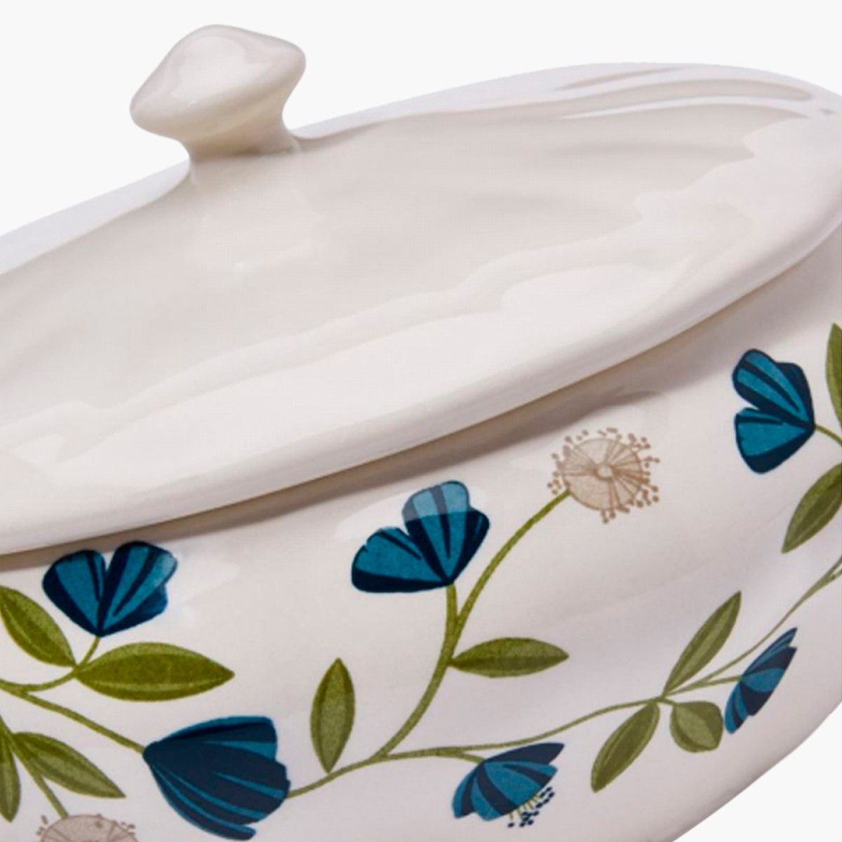 وعاء بغطاء بطبعات زهور إليجنت من كلايتن - 24 سم-hbxdecorandfurnishings-tabletop-serveware-image-3