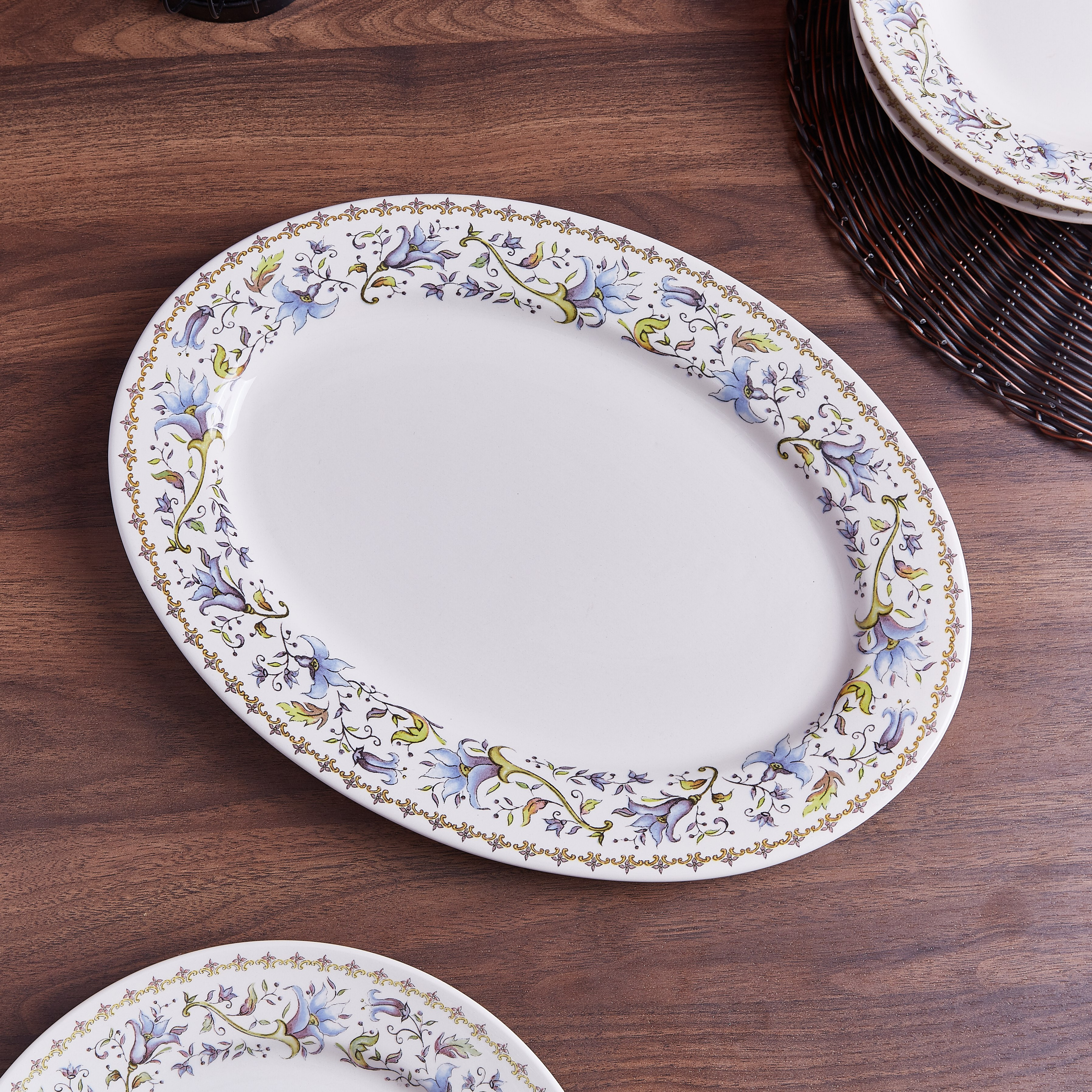 صحن بيضاوي فيليسيتي من كلايتان - 36x28 سم-hbxdecorandfurnishings-tabletop-crockery-image-2