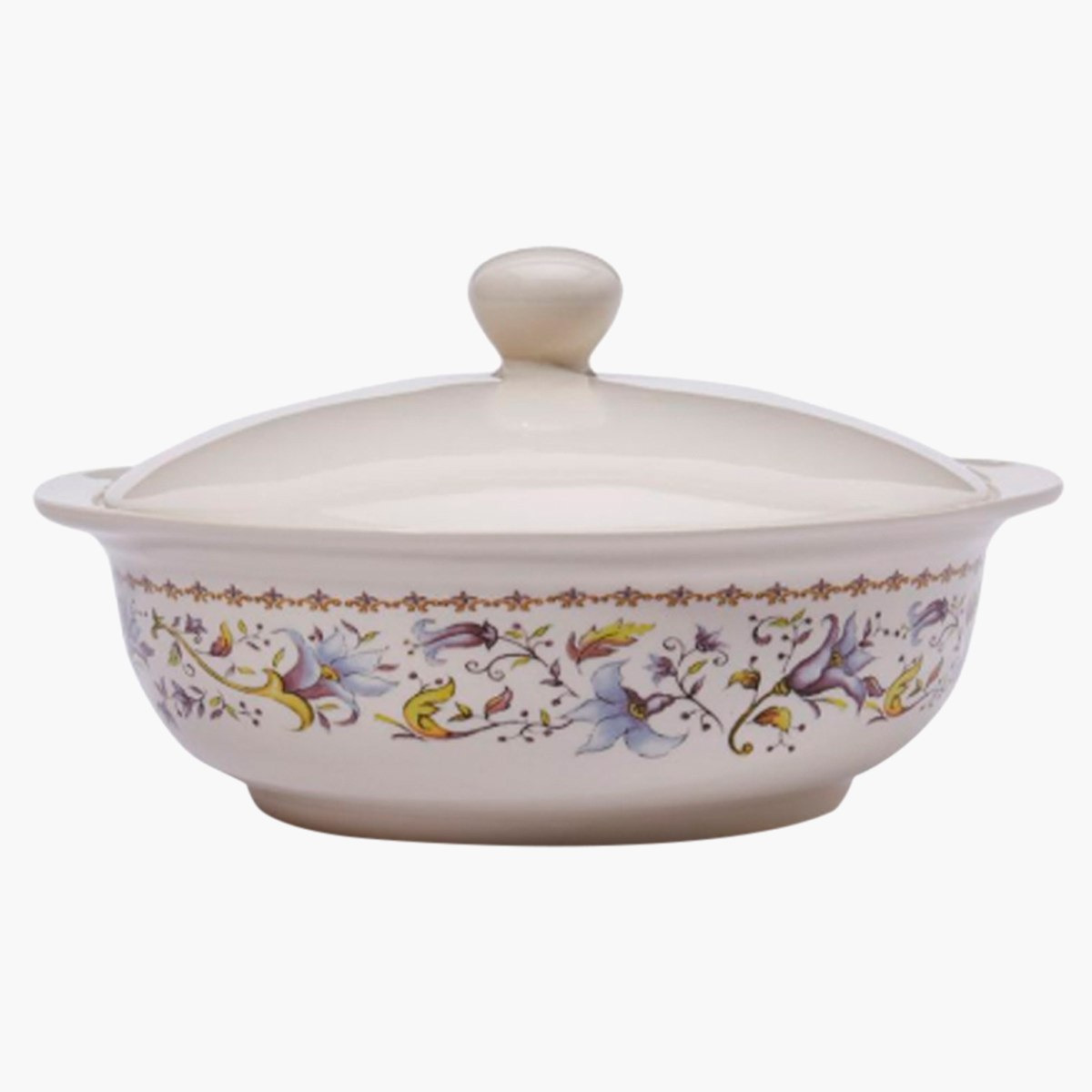 وعاء بغطاء بطبعات من كلايتن - 24 سم-hbxdecorandfurnishings-tabletop-serveware-image-1
