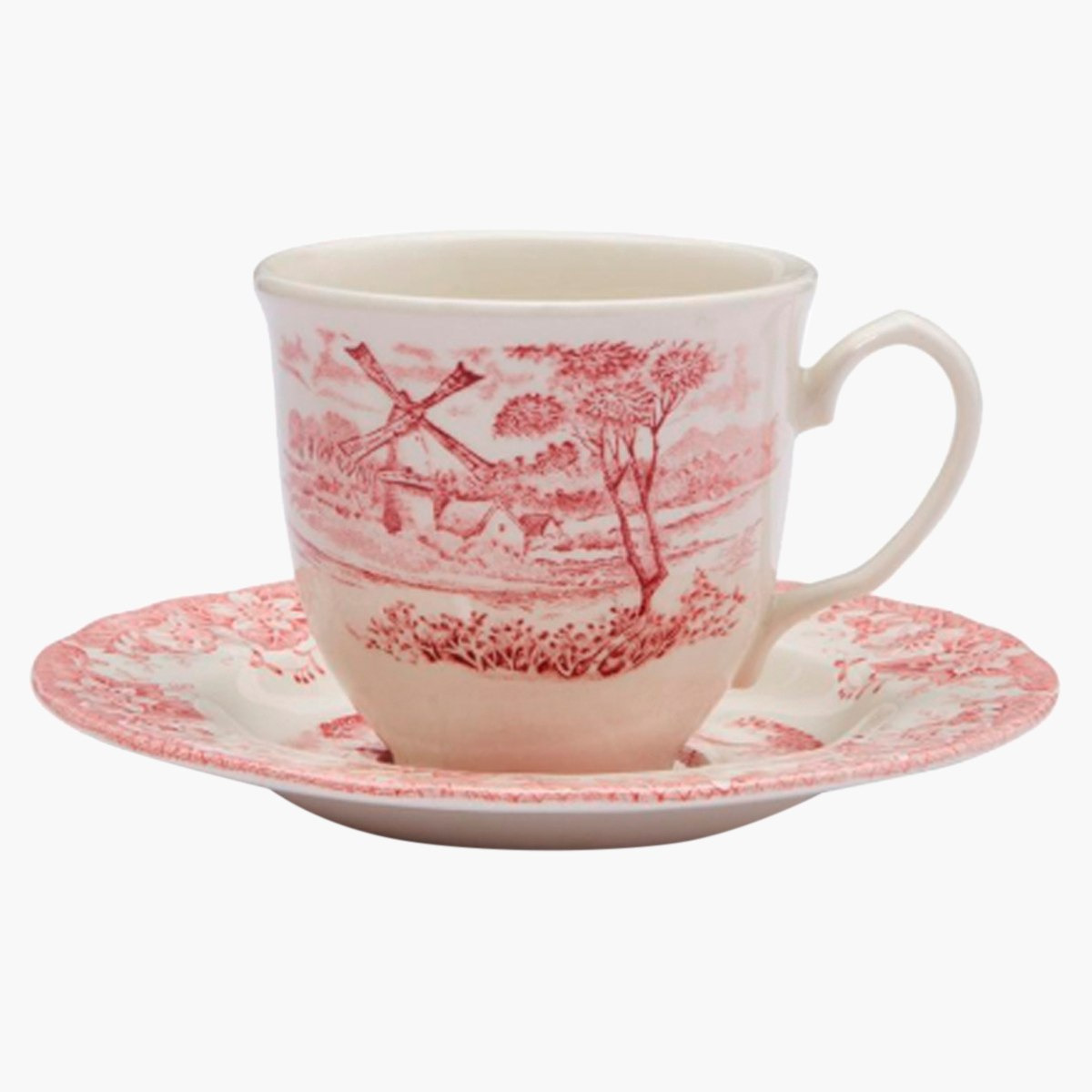 طقم فنجان وصحن بطبعات طاحونة هوائية من كلايتان - 200 مل-hbxhomeware-diningandtabletop-coffeeandteasets-image-1