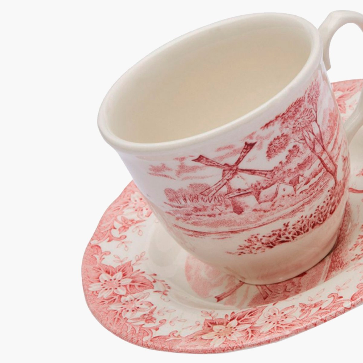 طقم فنجان وصحن بطبعات طاحونة هوائية من كلايتان - 200 مل-hbxhomeware-diningandtabletop-coffeeandteasets-image-2