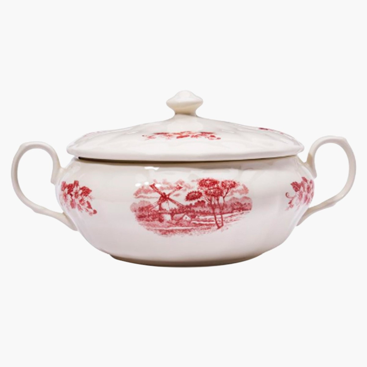 وعاء بغطاء بطبعات طاحونة من كلايتن - 24 سم-hbxdecorandfurnishings-tabletop-serveware-image-1