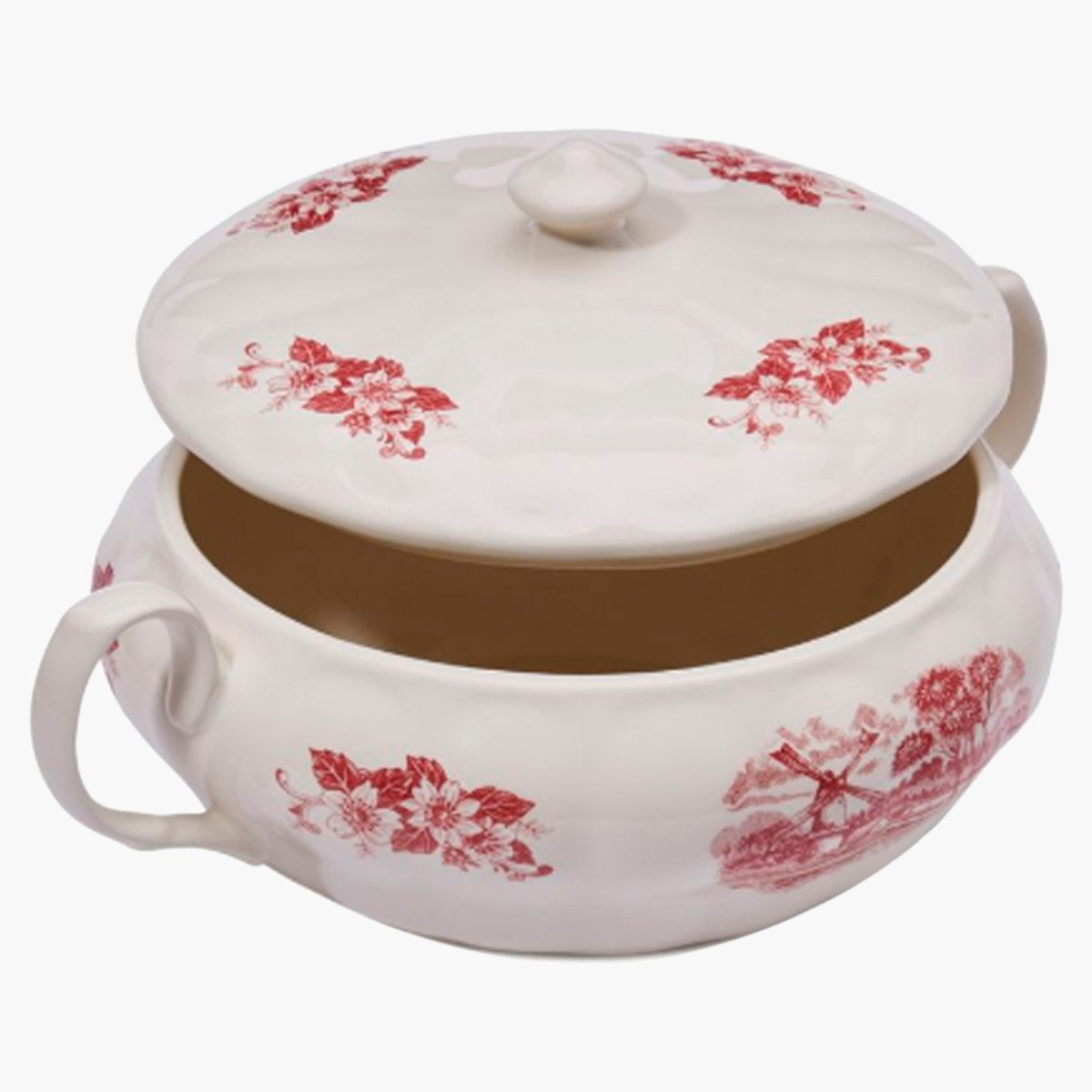 وعاء بغطاء بطبعات طاحونة من كلايتن - 24 سم-hbxdecorandfurnishings-tabletop-serveware-image-2