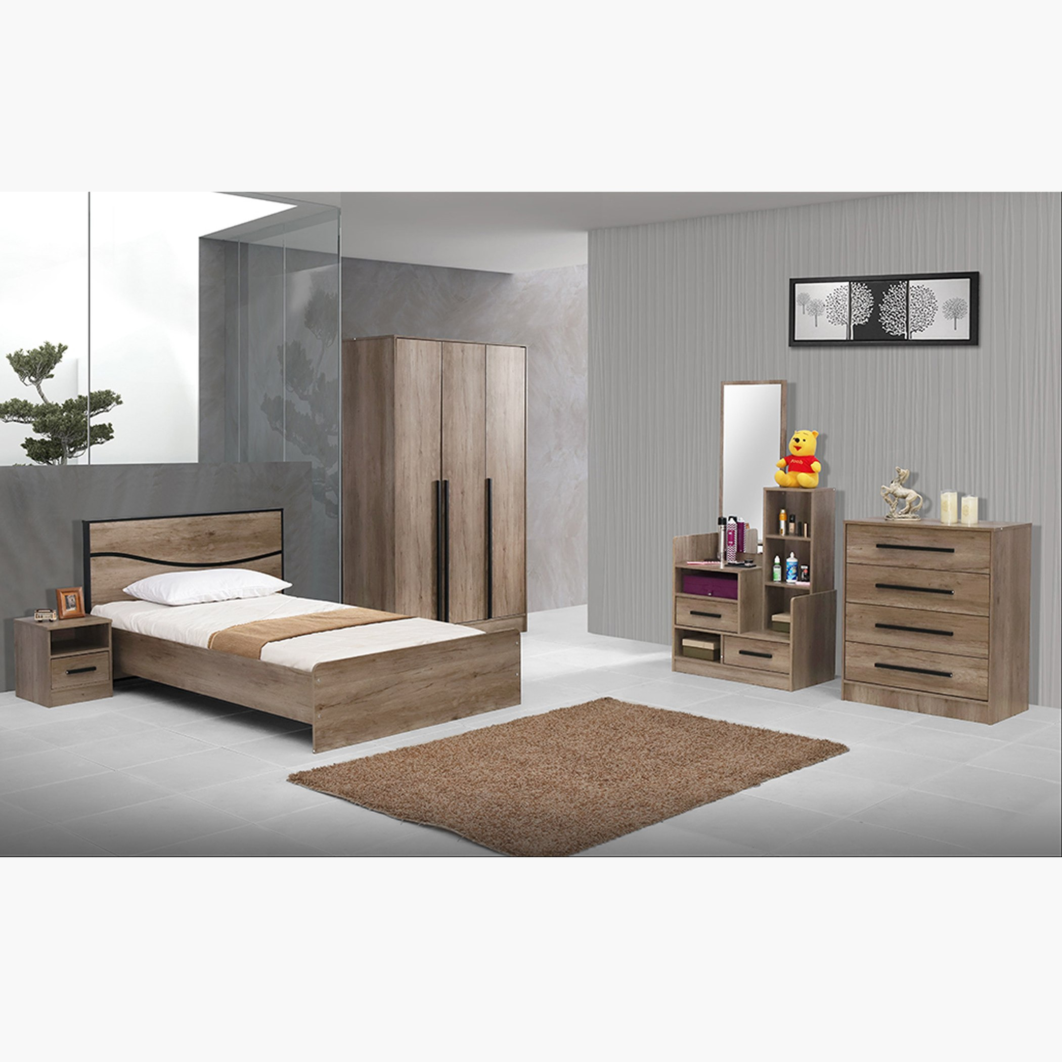 طاولة تزيين بدرجين ومرآة - فليمينج من موڤو-hbxfurniture-kidsroom-kidsdressersandmirrors-image-5