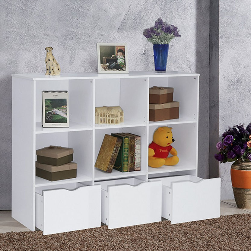 Vanilla Cody Storage Cabinet with 3 Drawers-Book Cases-image-0