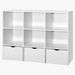 Vanilla Cody Storage Cabinet with 3 Drawers-Book Cases-thumbnail-1