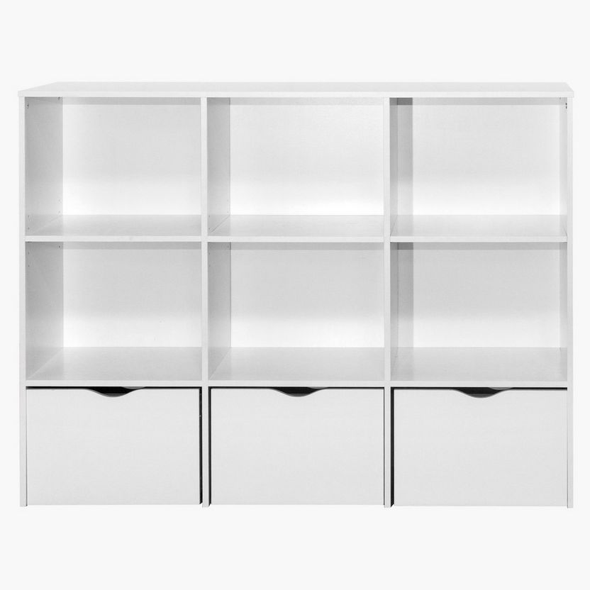 Vanilla Cody Storage Cabinet with 3 Drawers-Book Cases-image-2