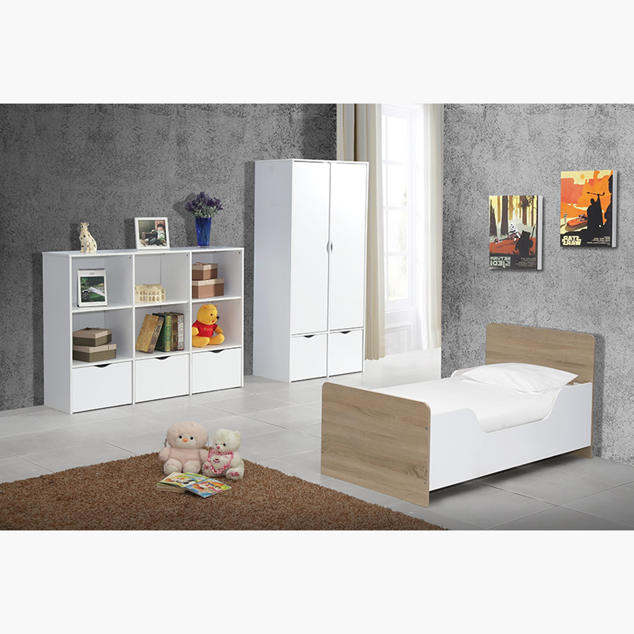 خزانة ملابس 2 باب مع درجين - فانيلا كودي من موڤو-hbxfurniture-wardrobes-image-5
