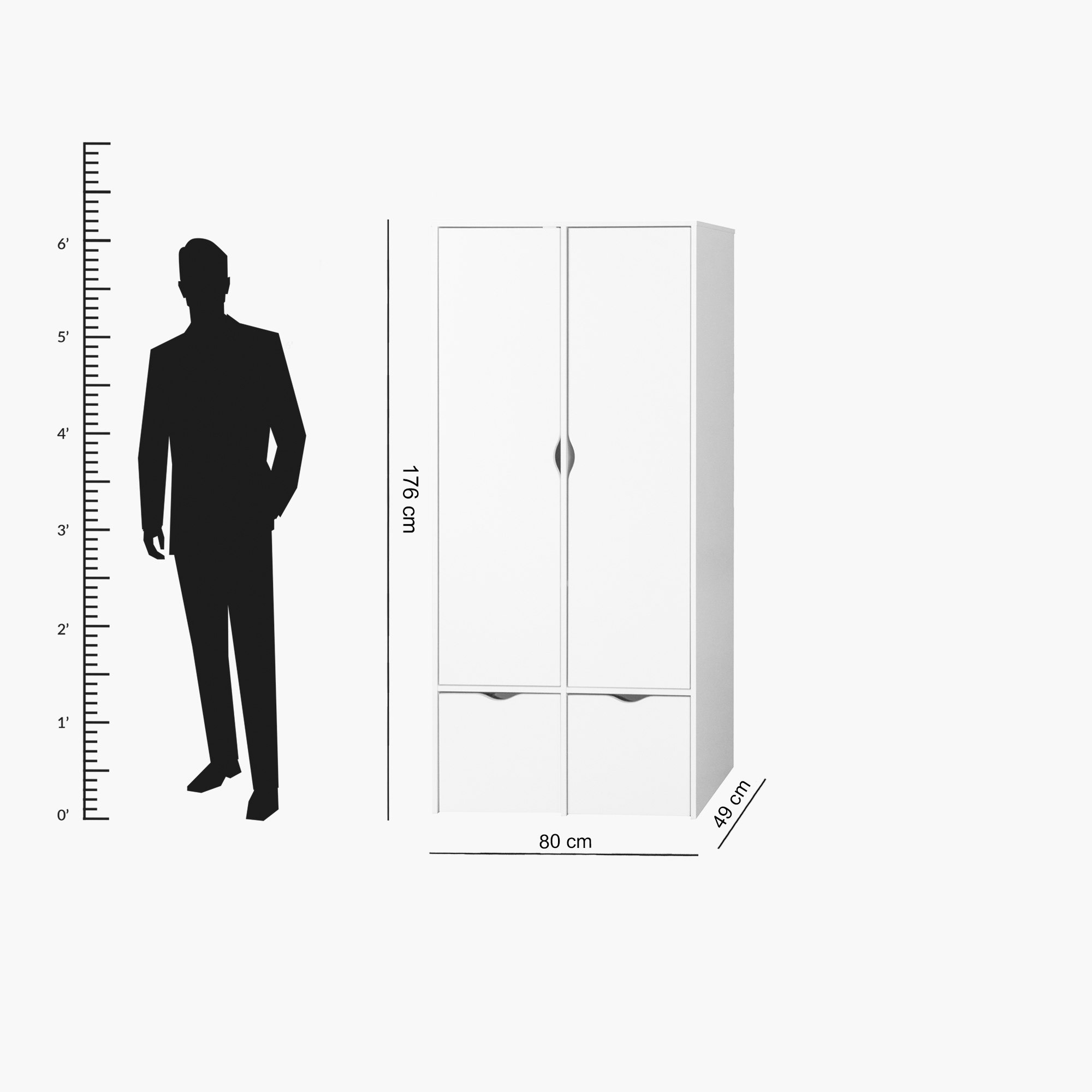 خزانة ملابس 2 باب مع درجين - فانيلا كودي من موڤو-hbxfurniture-wardrobes-image-6
