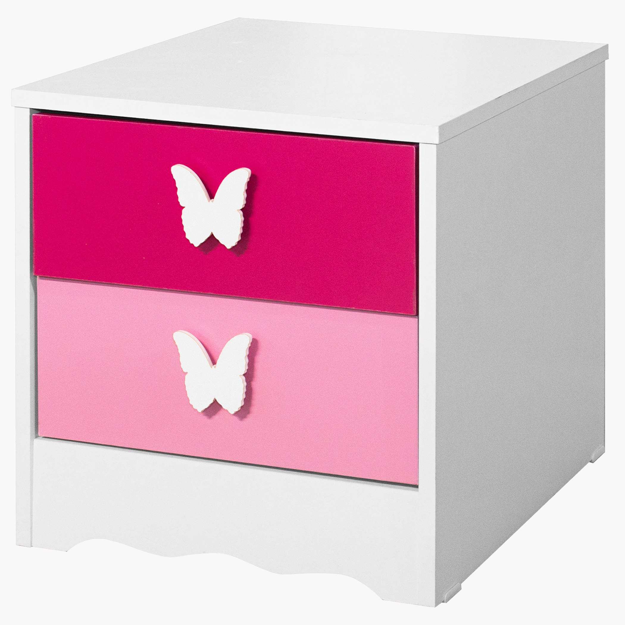طاولة سرير جانبيّة بدرجين بمقابض فراشة-hbxkidsandyouth-nightstands-image-1