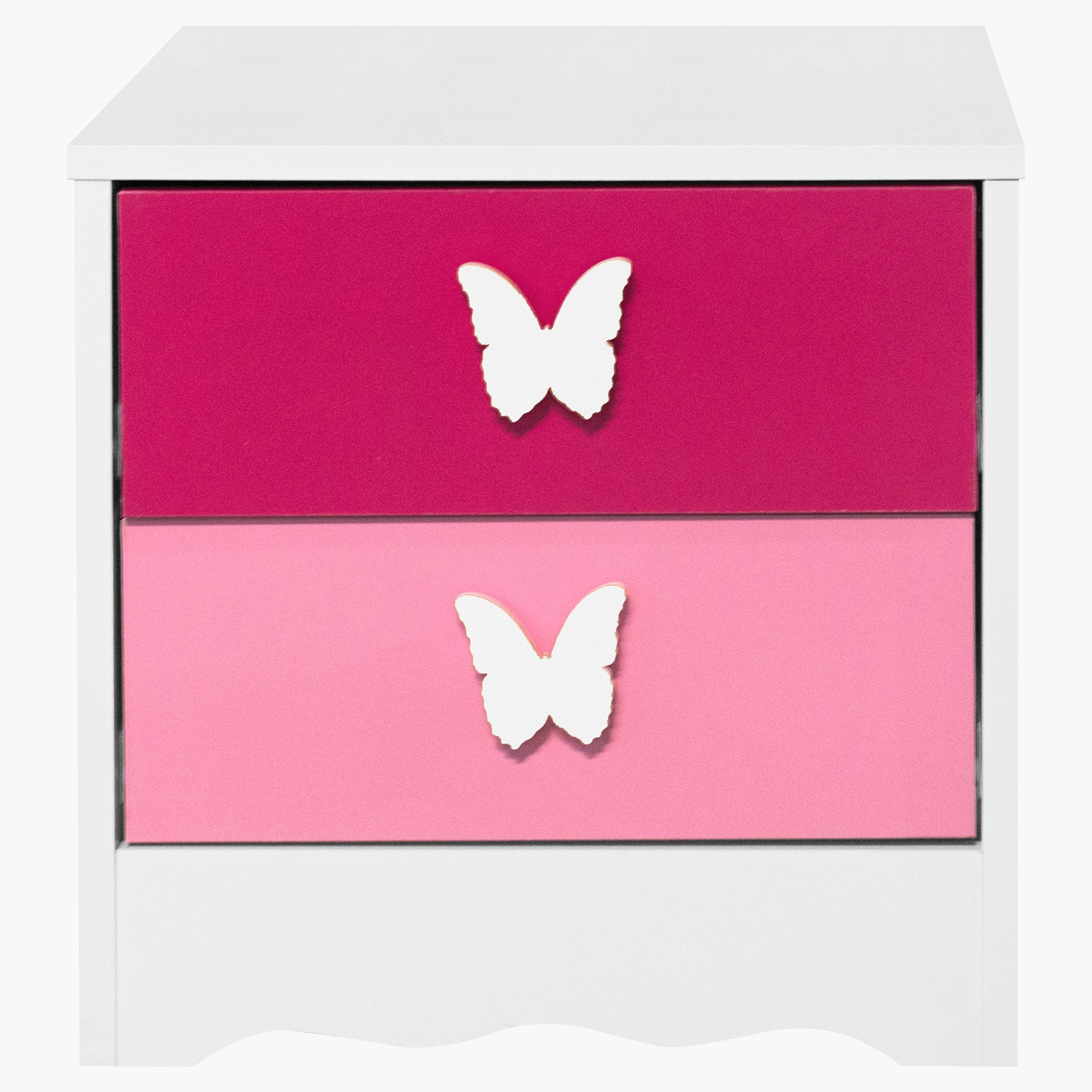 طاولة سرير جانبيّة بدرجين بمقابض فراشة-hbxkidsandyouth-nightstands-image-2