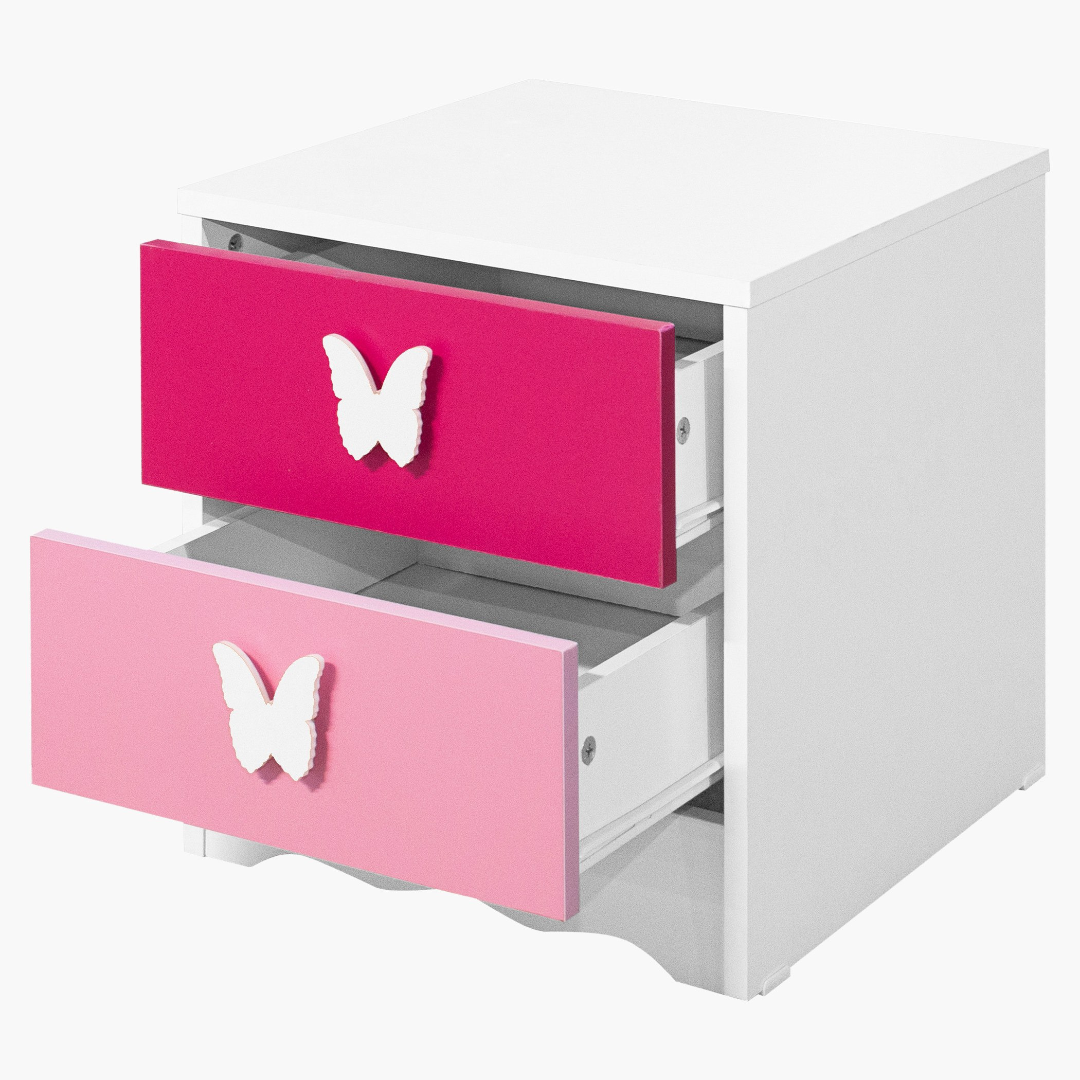 طاولة سرير جانبيّة بدرجين بمقابض فراشة-hbxkidsandyouth-nightstands-image-3